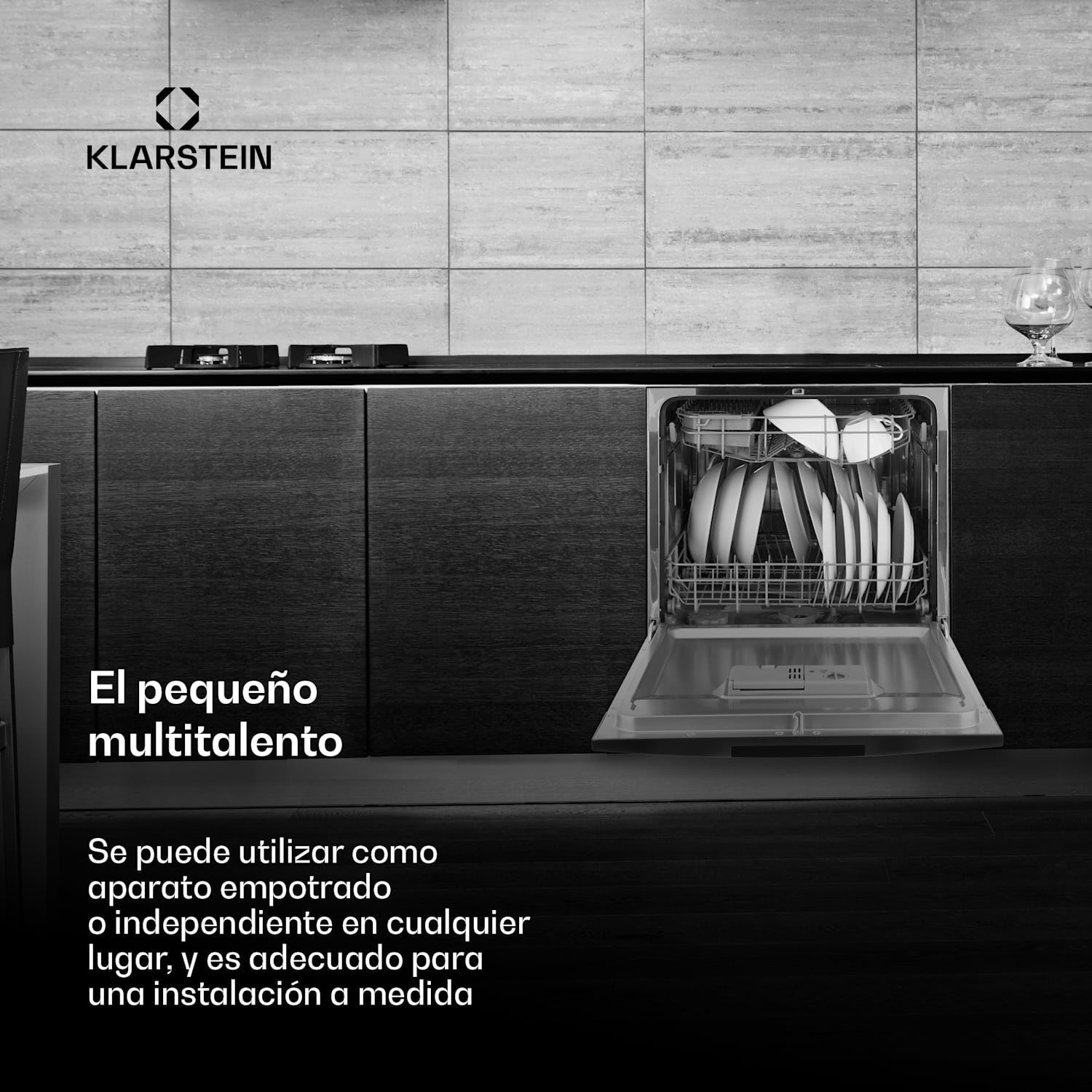 Lavavajillas Amazonia 8 1620 W para 8 cubiertos 49 dB Aquastop Plata Metálica