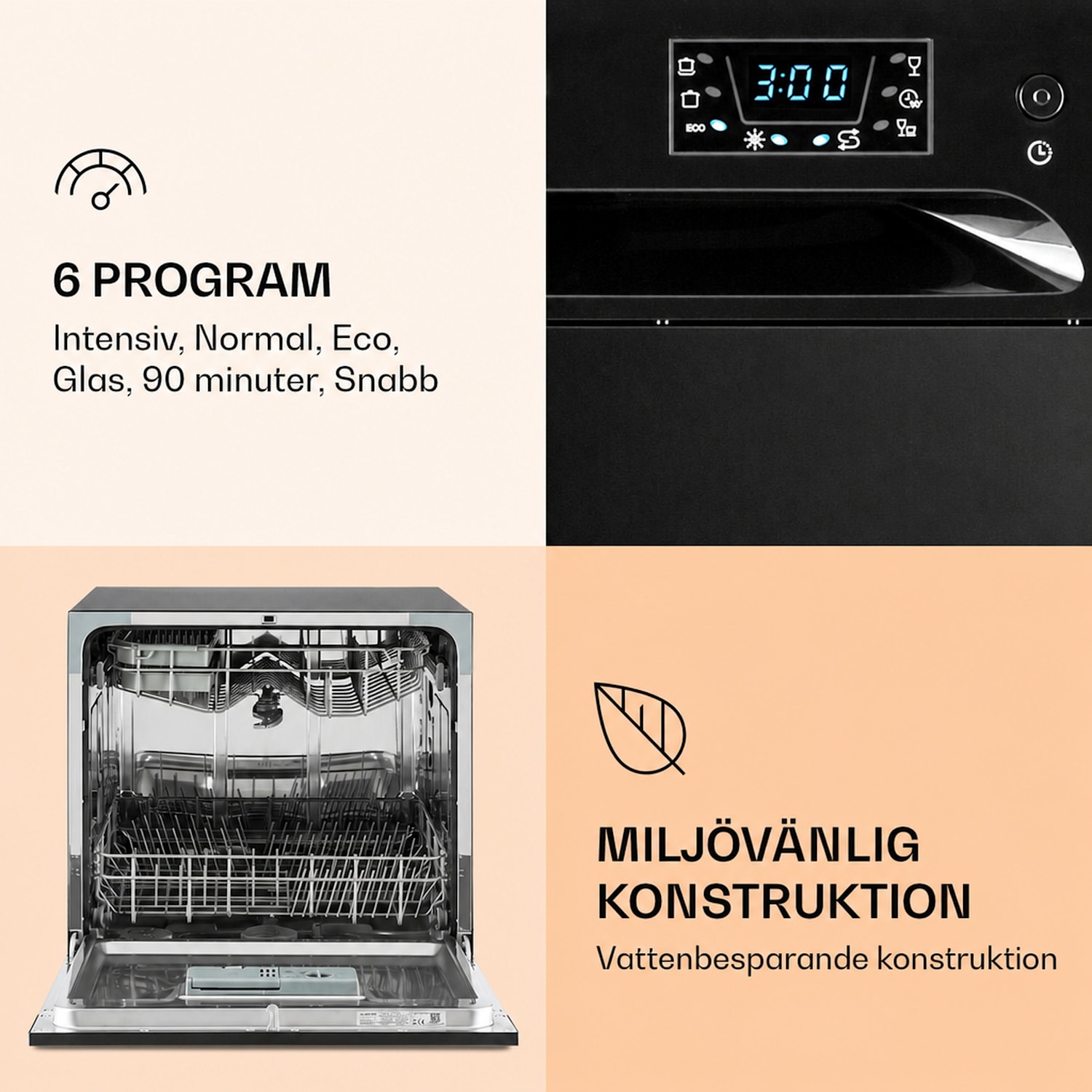 Amazonia 8 Diskmaskin 1620 watt för 8 kuvert 49 dB  Svart