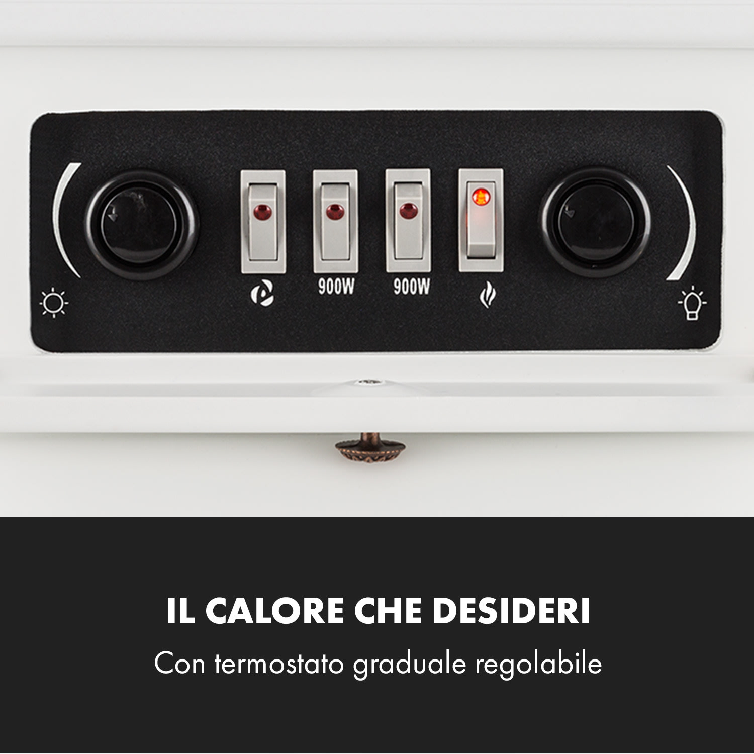 St. Moritz camino elettrico, 1650W/1850W, effetto fiamma, senza fumo 