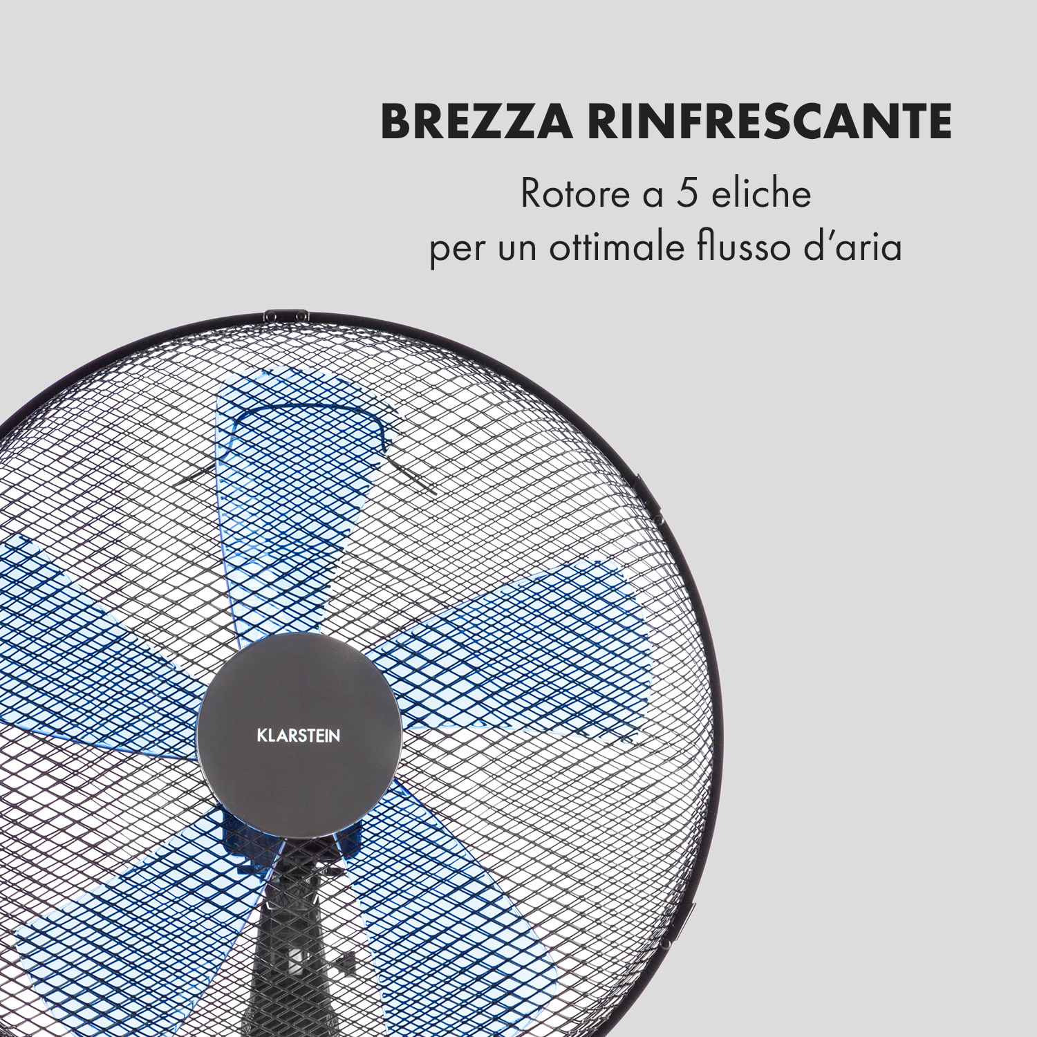 Summerjam Ventilatore a Piantana 41cm 50W 3 Livelli grigio Grigio medio