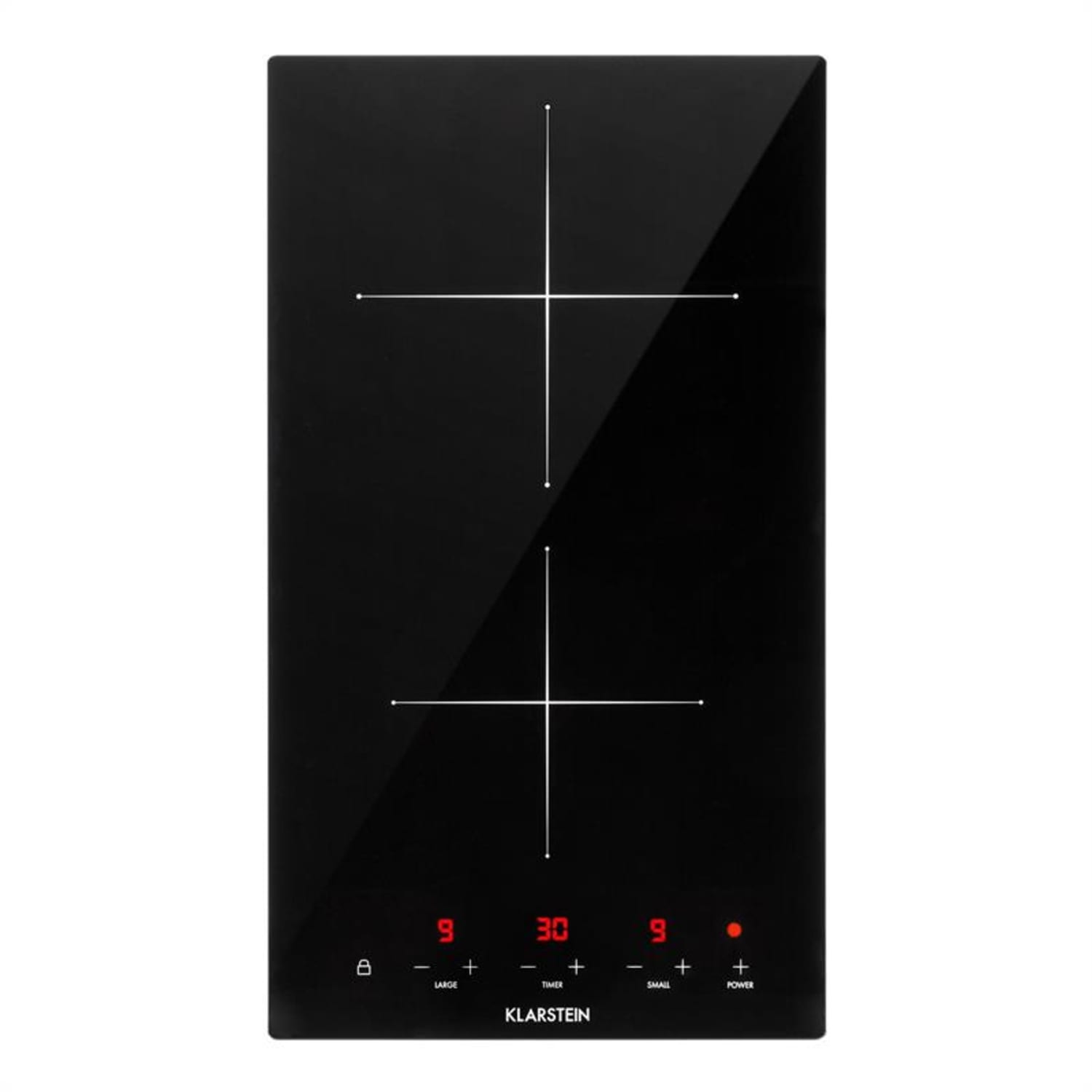 VariCook Domino placa de inducción dos fogones 3100W vitrocerámica Negro