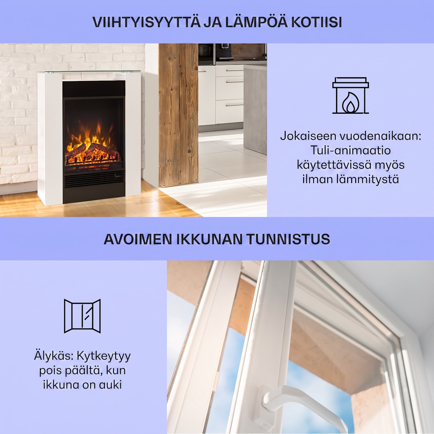  Studio 5 Sähkötakka Lämpöpuhallin 900/1800 W kaukosäädin ei | Valkoinen