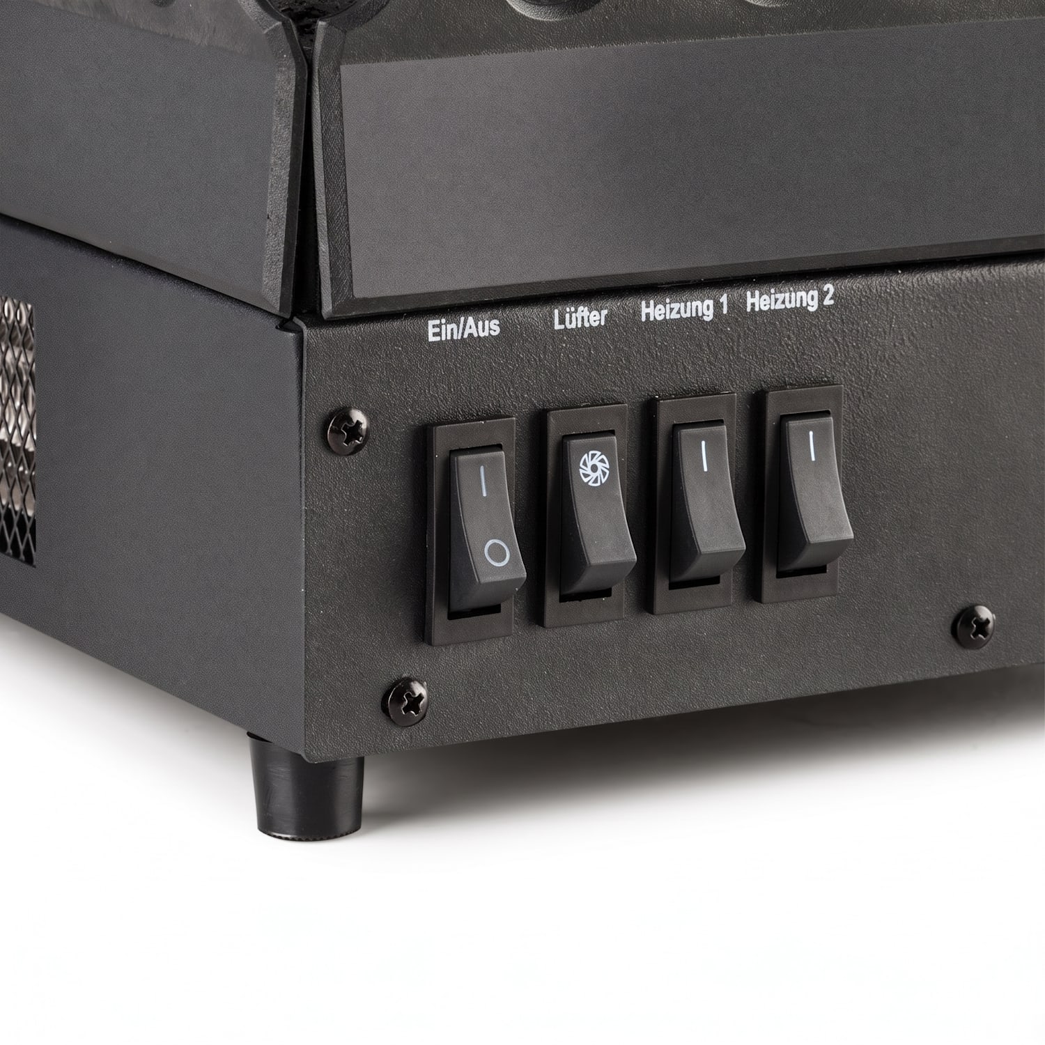 Kamini FX Elektrischer Kamin Kamineinsatz 1000/2000W 2W LED schwarz 45x23x22cm