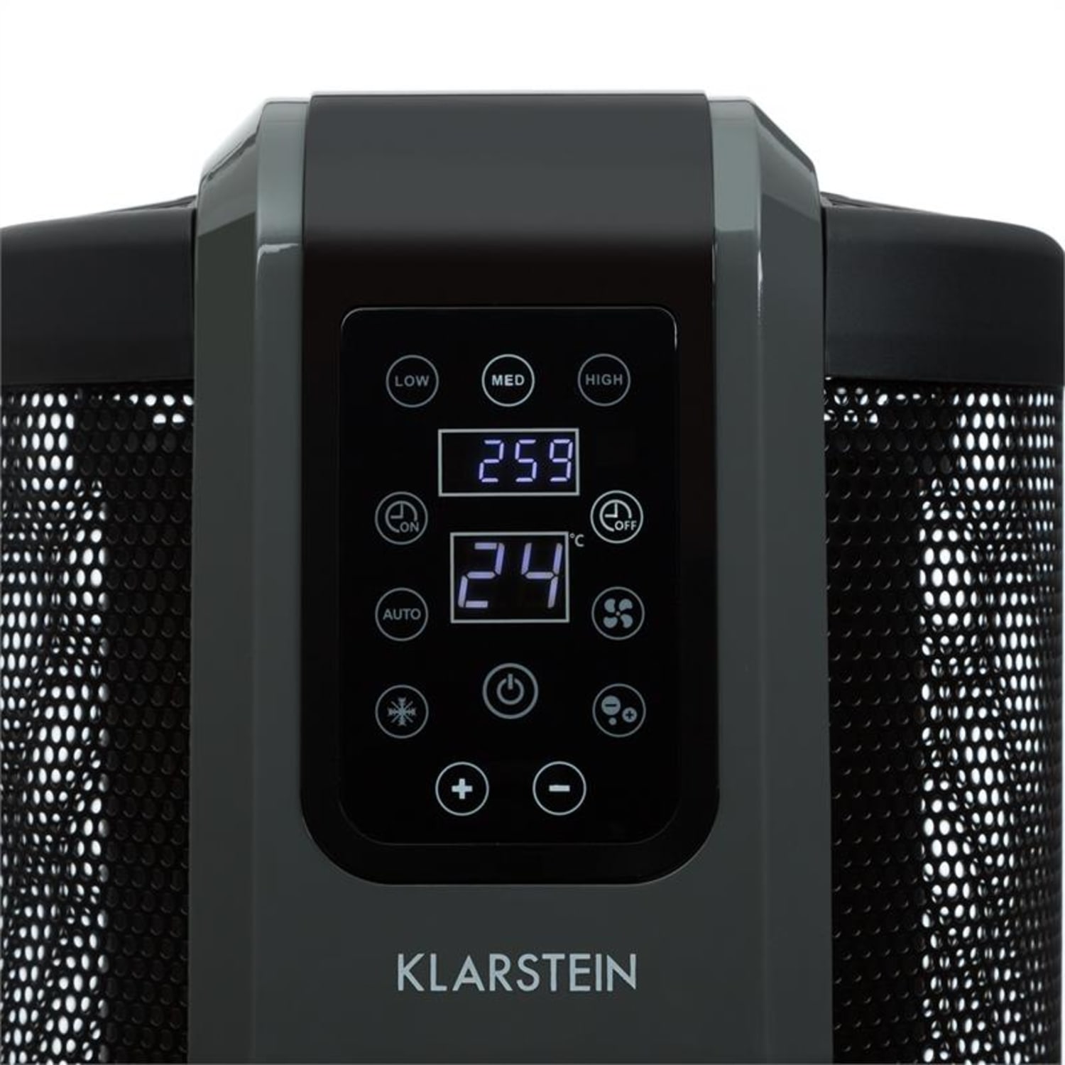 Datscha Digital verwarming afstandsbediening timer rollers 2200W zwart/grijs 