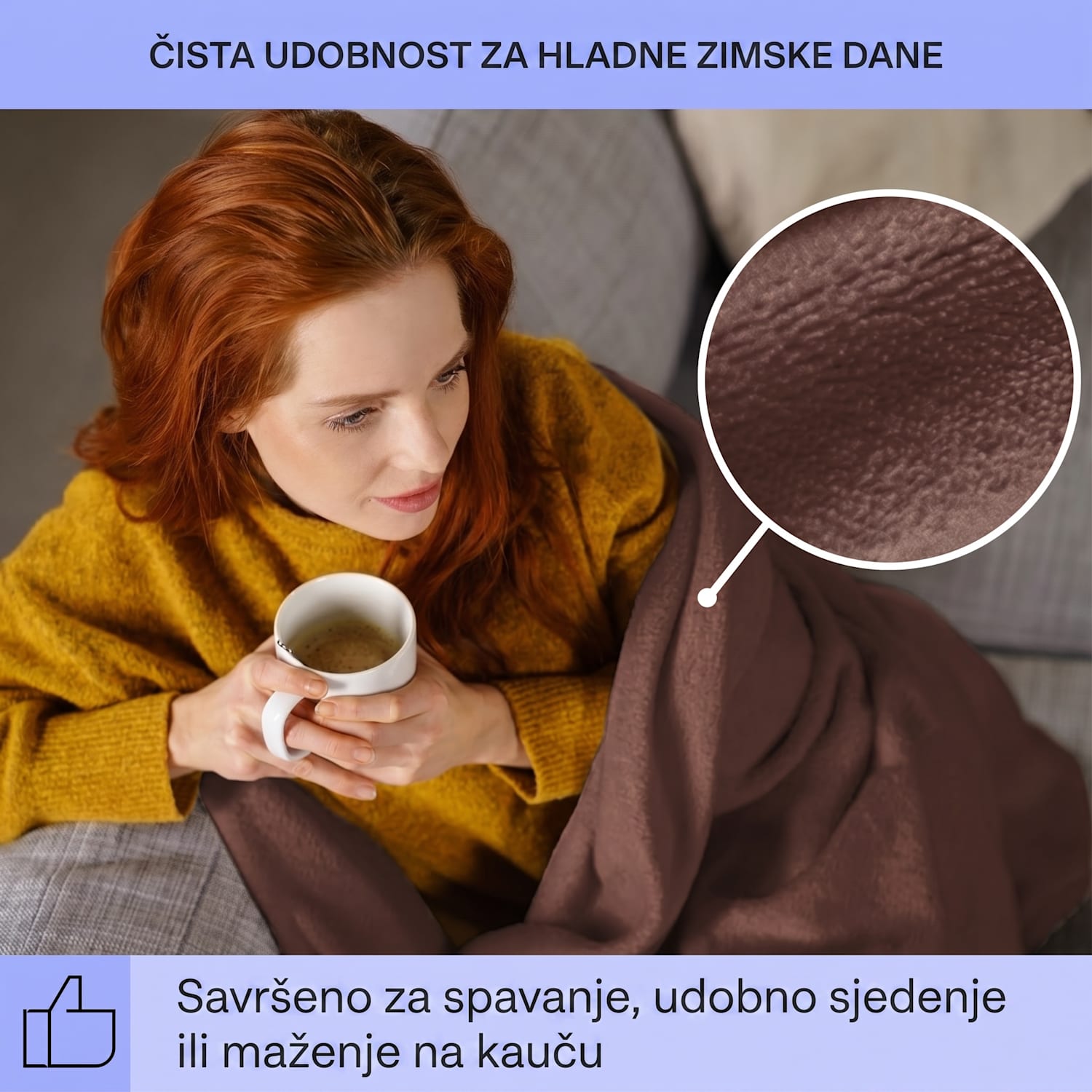 Dr. Watson XXL, električna deka, 3 razine snage, periva, 200x180cm, mikro pliš Zemljasto smeđa | XXL