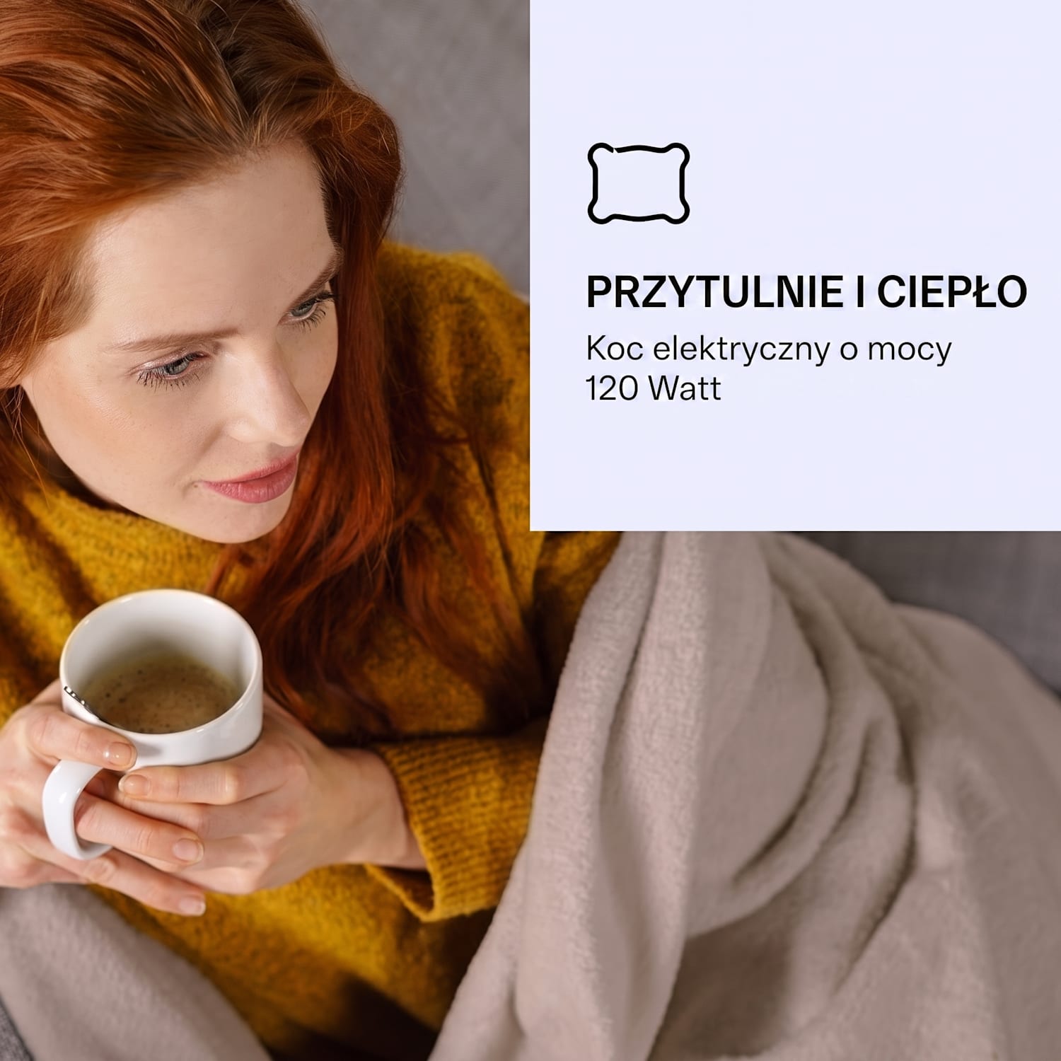 Dr Watson XXL koc elektryczny 120W nadajacy się do prania 200x180cm mi Ciepły Taupe | XXL