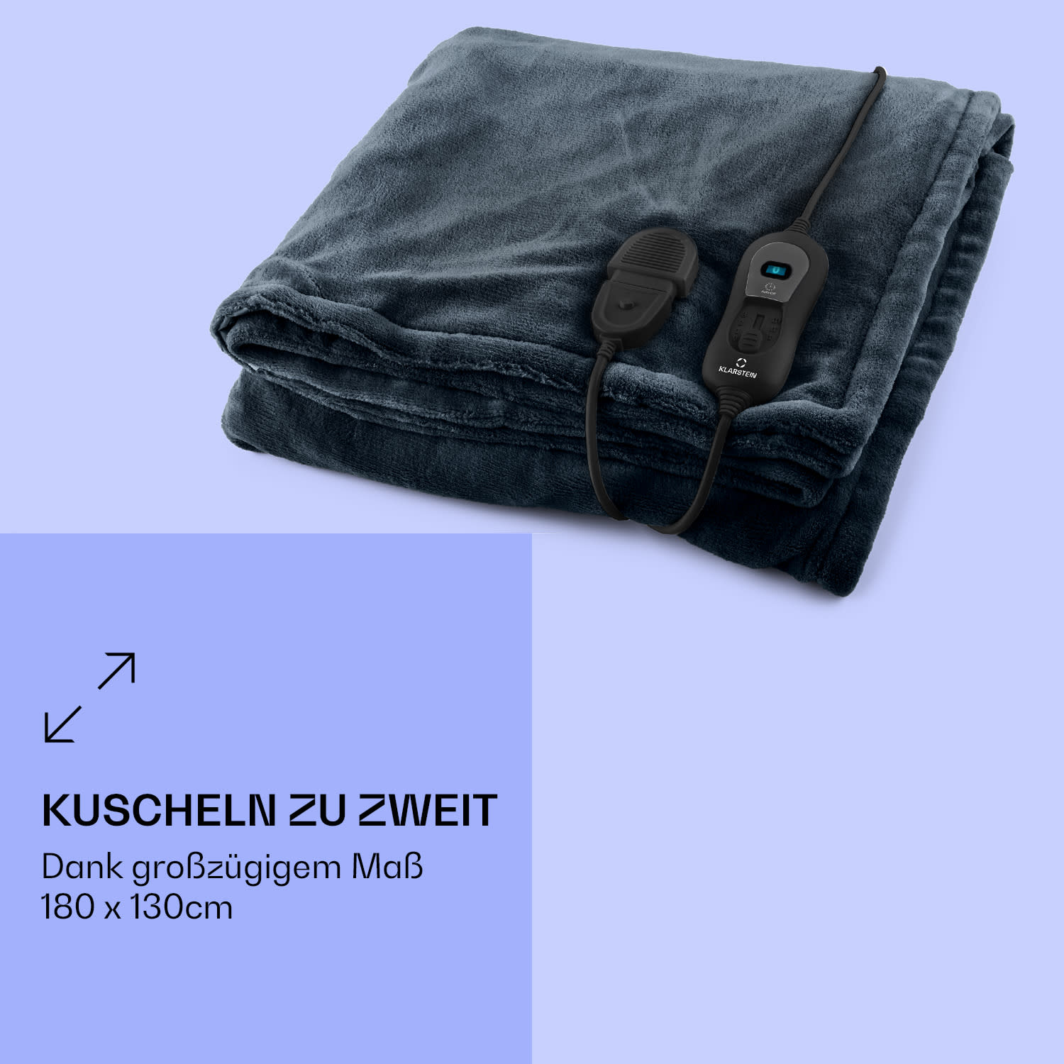 Dr. Watson XL Heizdecke 120 W 3 Stufen 180 x 130 cm Bedienteil 