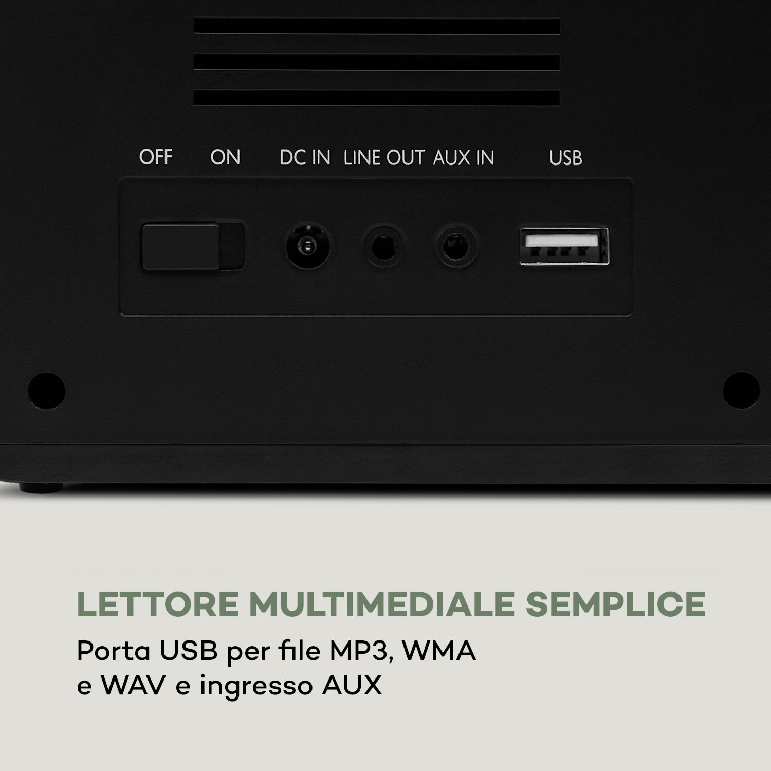 IR-160 Web Radio WLAN USB AUX UPnP 2.8" TFT Telecomando nero Nero