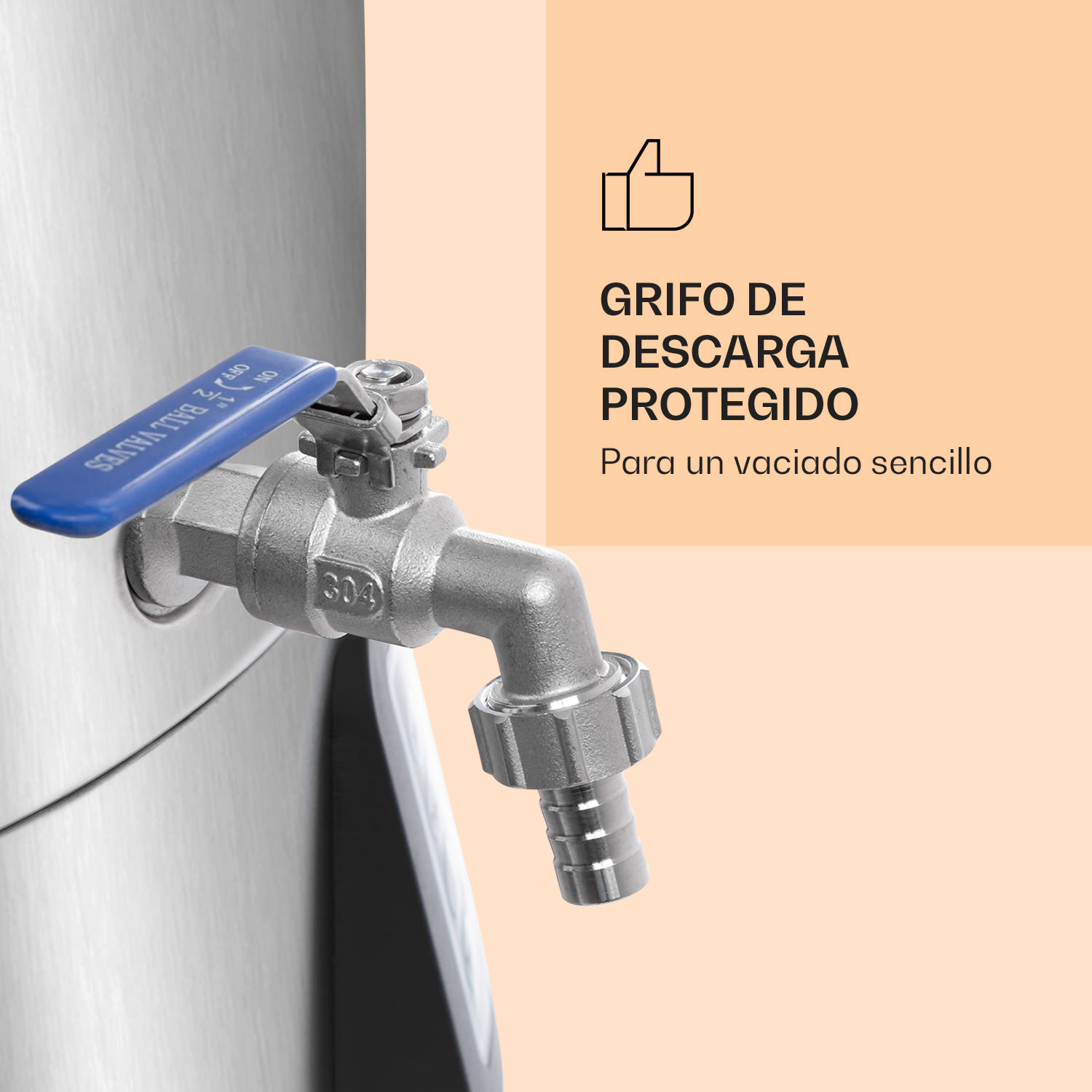 Caldera de maceración Mundschenk XXL sistema de elaboración de cerveza 3000W 50l 304 acero inoxidable XXL | Plata Metálica