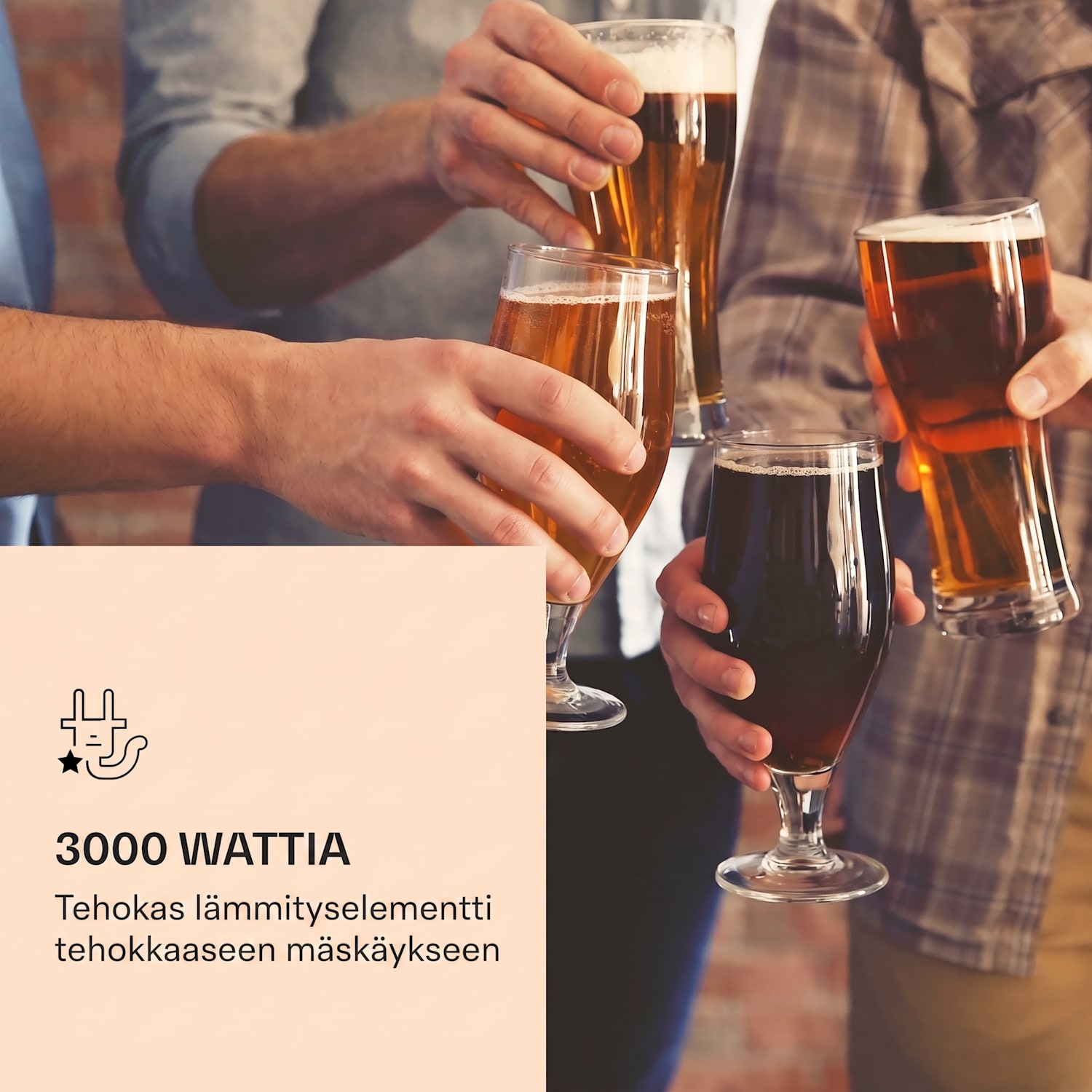 Mundschenk XXL mäskäyskattila oluenpanojärjestelmä 3000 W 50 l ruostumatonta 304-terästä XXL | Hopea Metallinen