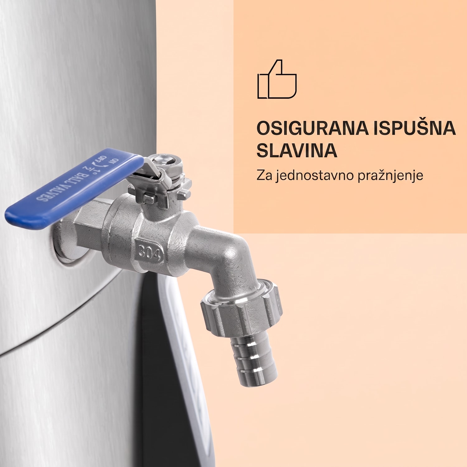 Mundschenk XXL kotao za kuhanje piva, nehrđajući čeliki, 3000W, 50l XXL | Srebrna metalik