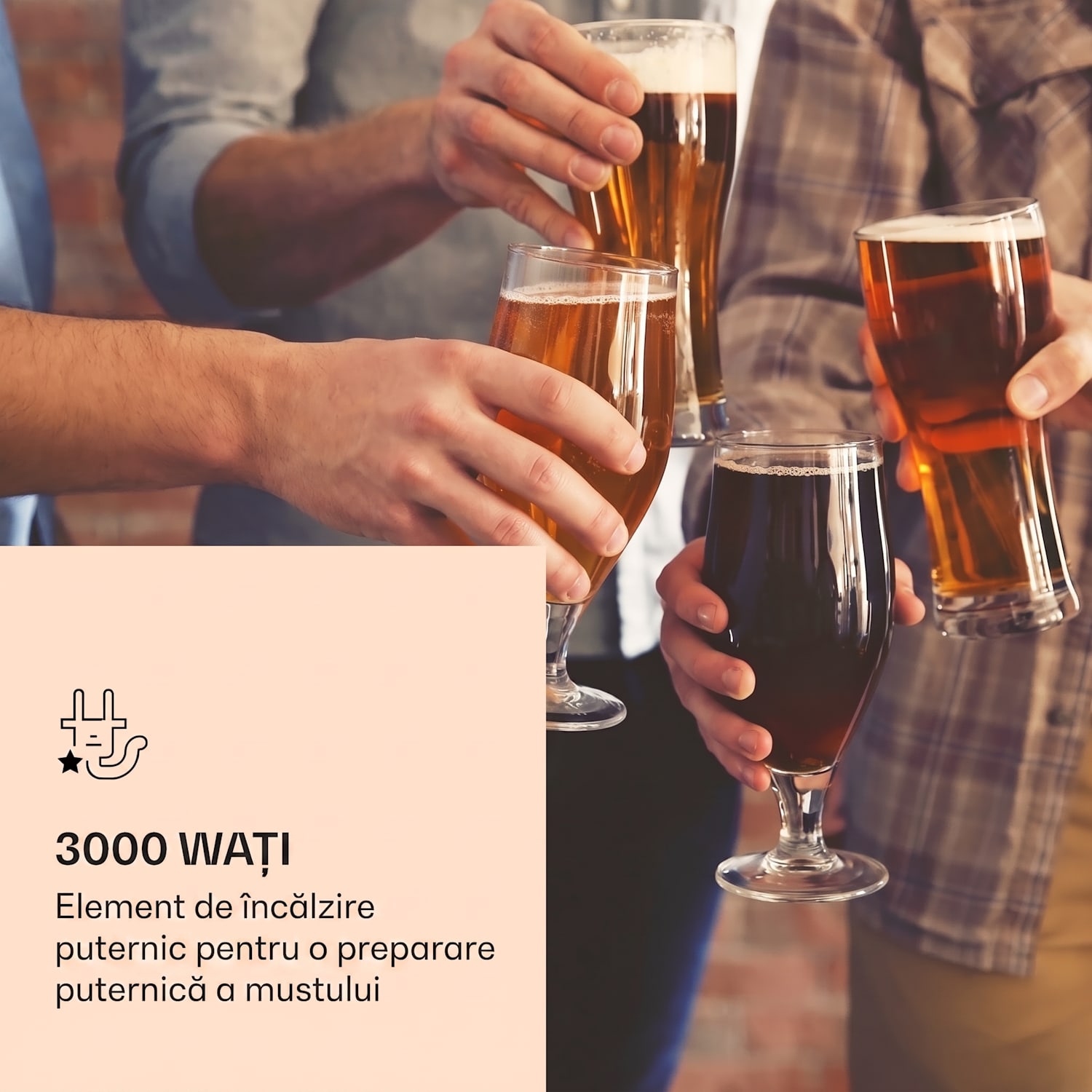 MUNDSCHENK XXL, aparat pentru producerea berii, set, 3000W, 50 L, oțel XXL | Argintiu metalizat