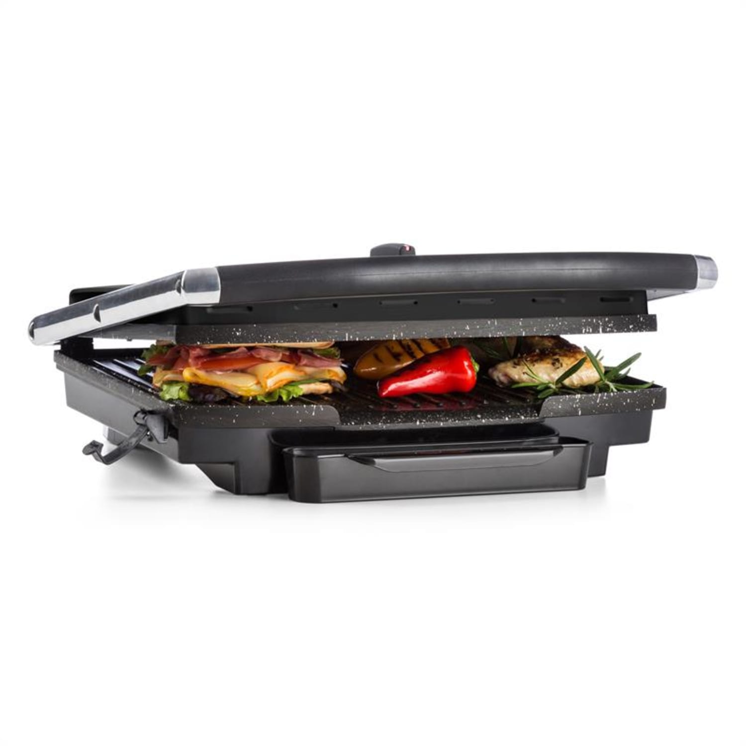 Edelstein asador de multi contacto paninimaker 2000W 240ºC acero inoxidable negro Negro