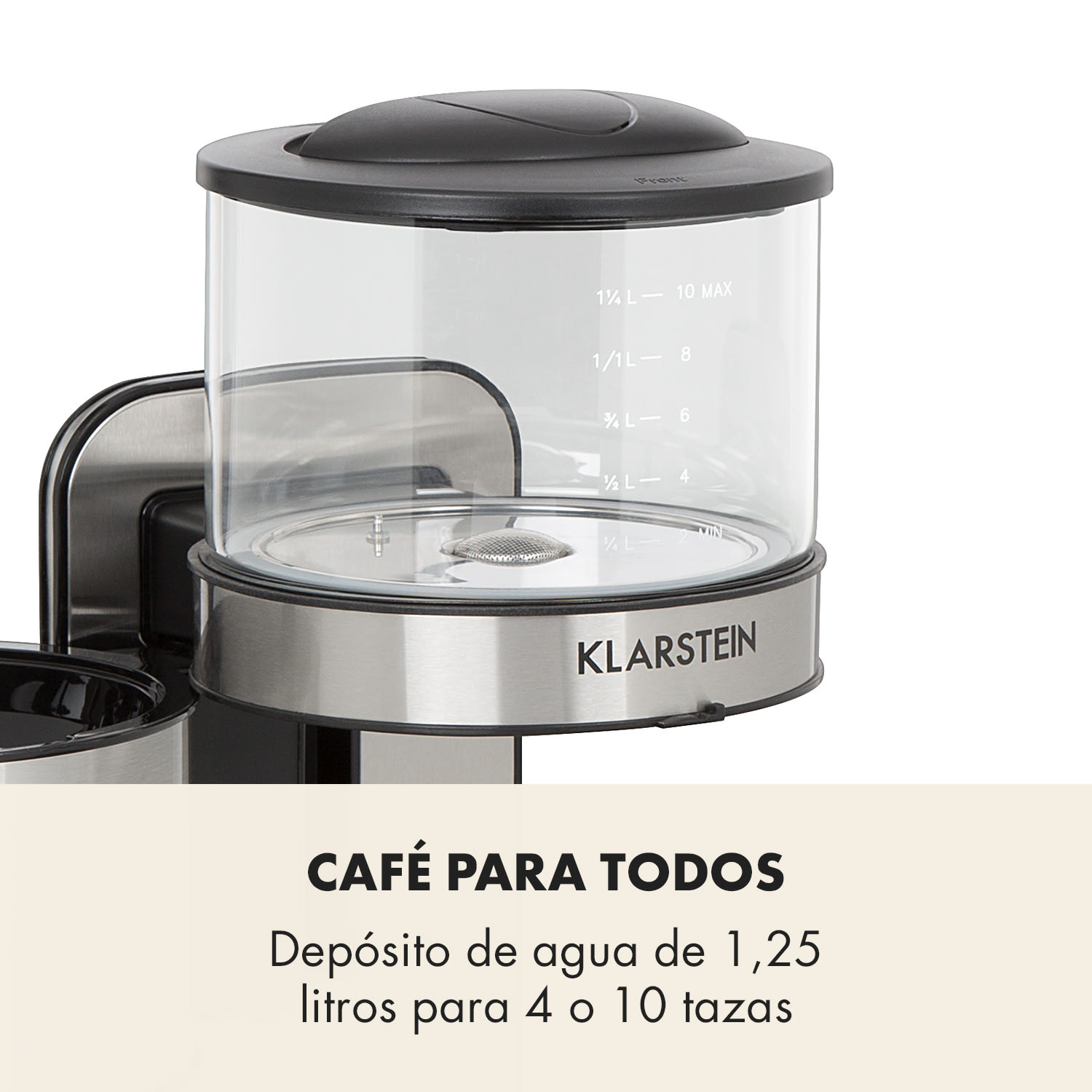 Soulmate Cafetera con filtro 1800W Cristal Acero inoxidable 