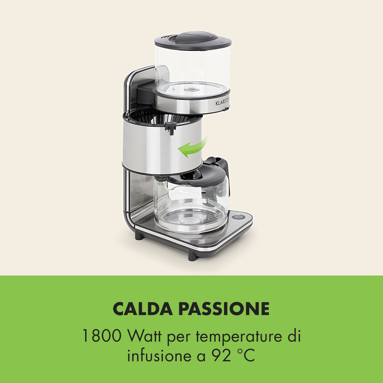 Soulmate Macchina del Caffè a Filtro 1800 W Vetro Acciaio 
