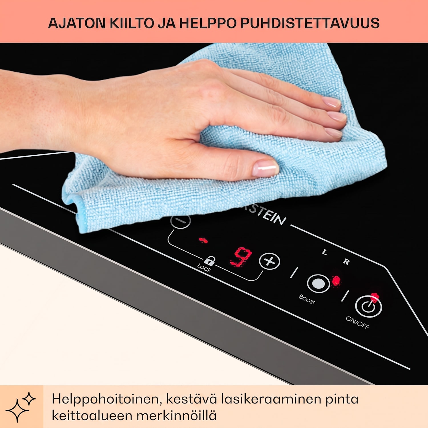 Deejay induktiokeittolevy 3500 W lasikeramiikkaa kosketus musta 
