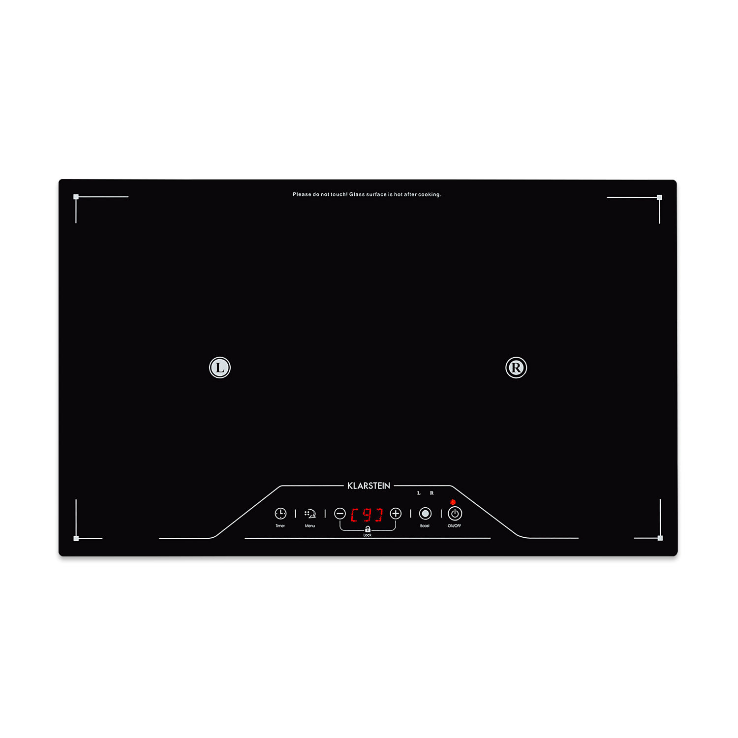 Deejay Free Zone Induction Hob 3500 W Glass Ceramic Touch Black 