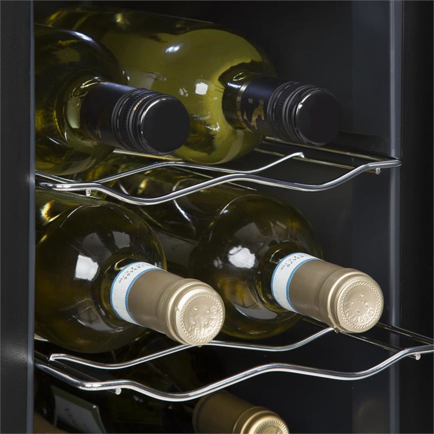 Ceres vinotéka, 16 litrov, 6 fliaš, dotyková, 38 dB, sklené dvere, čierna farba 