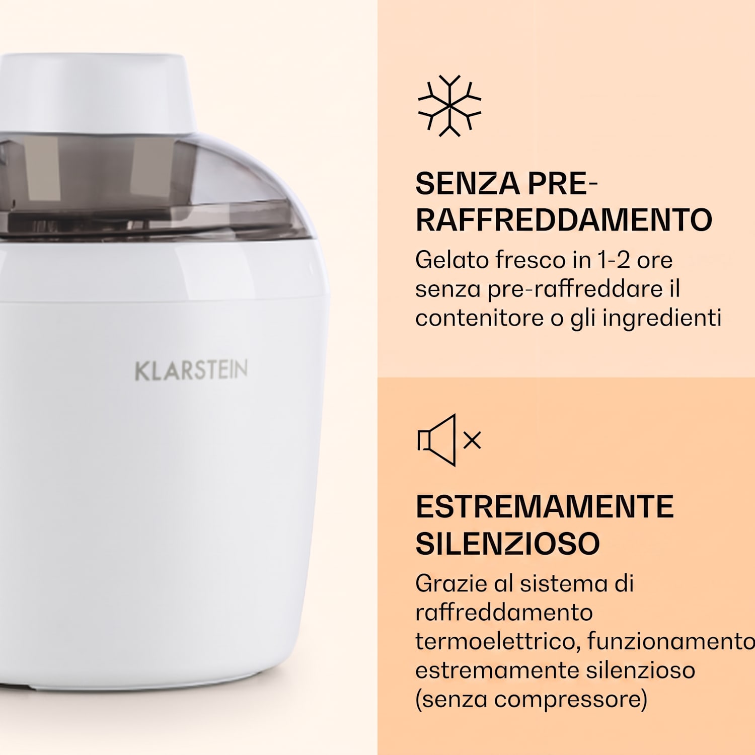 Gelatiera termoelettrica Schneeflöckchen 700ml silenziosa 