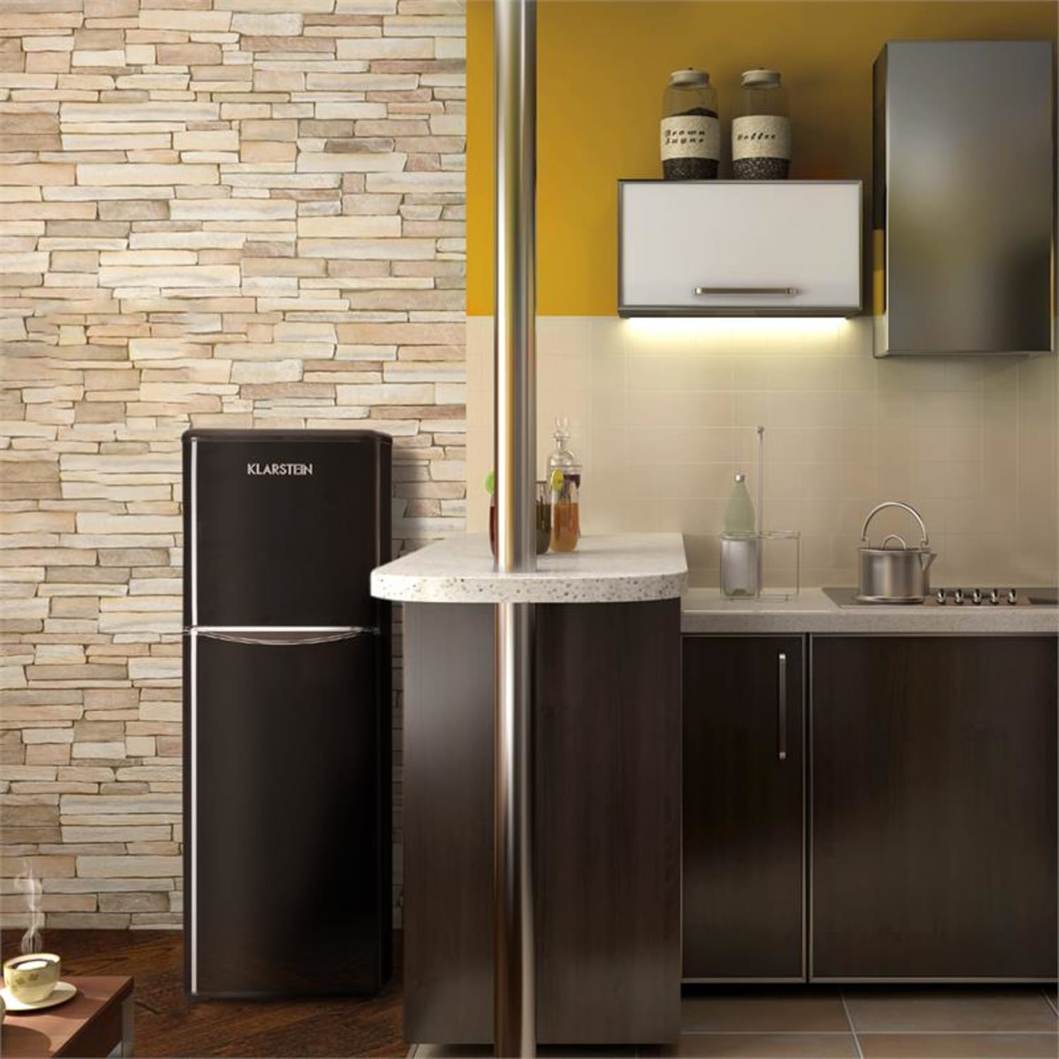 Monroe XL koel-vriescombinatie 97/39 Liter 0 - 10 °C 70 watt Zwart