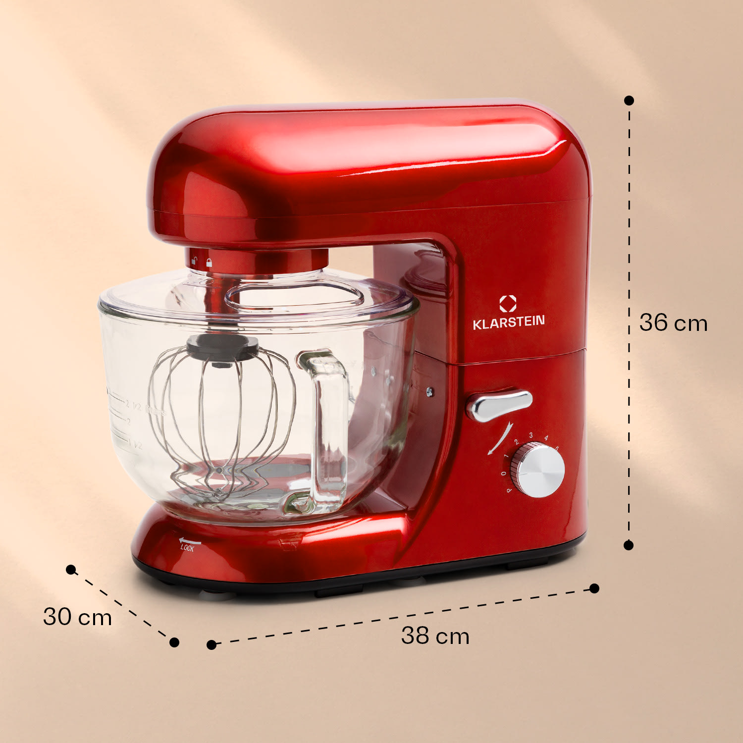 Bella Rossa 2G Processador de Alimentos 1800 W 6 níveis sistema de mistura giratório Vermelho