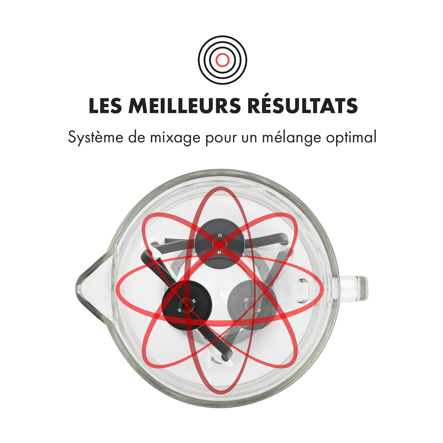 Lucia Rossa 2G Robot multifonction mixeur hachoir 1800w -rouge 