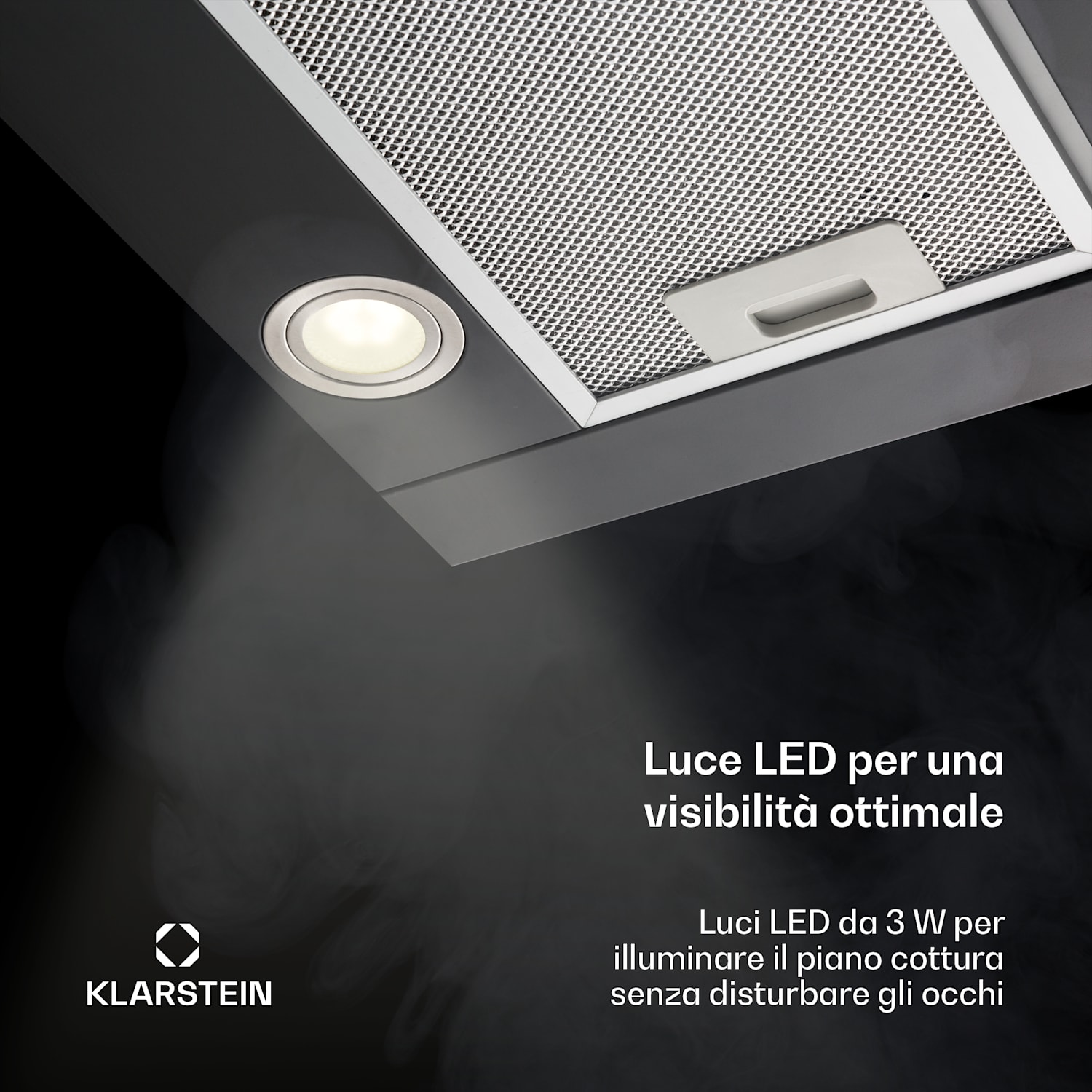 Vinea Cappa Aspirante ad Incasso a Schermo Piatto 60 cm Nero nero