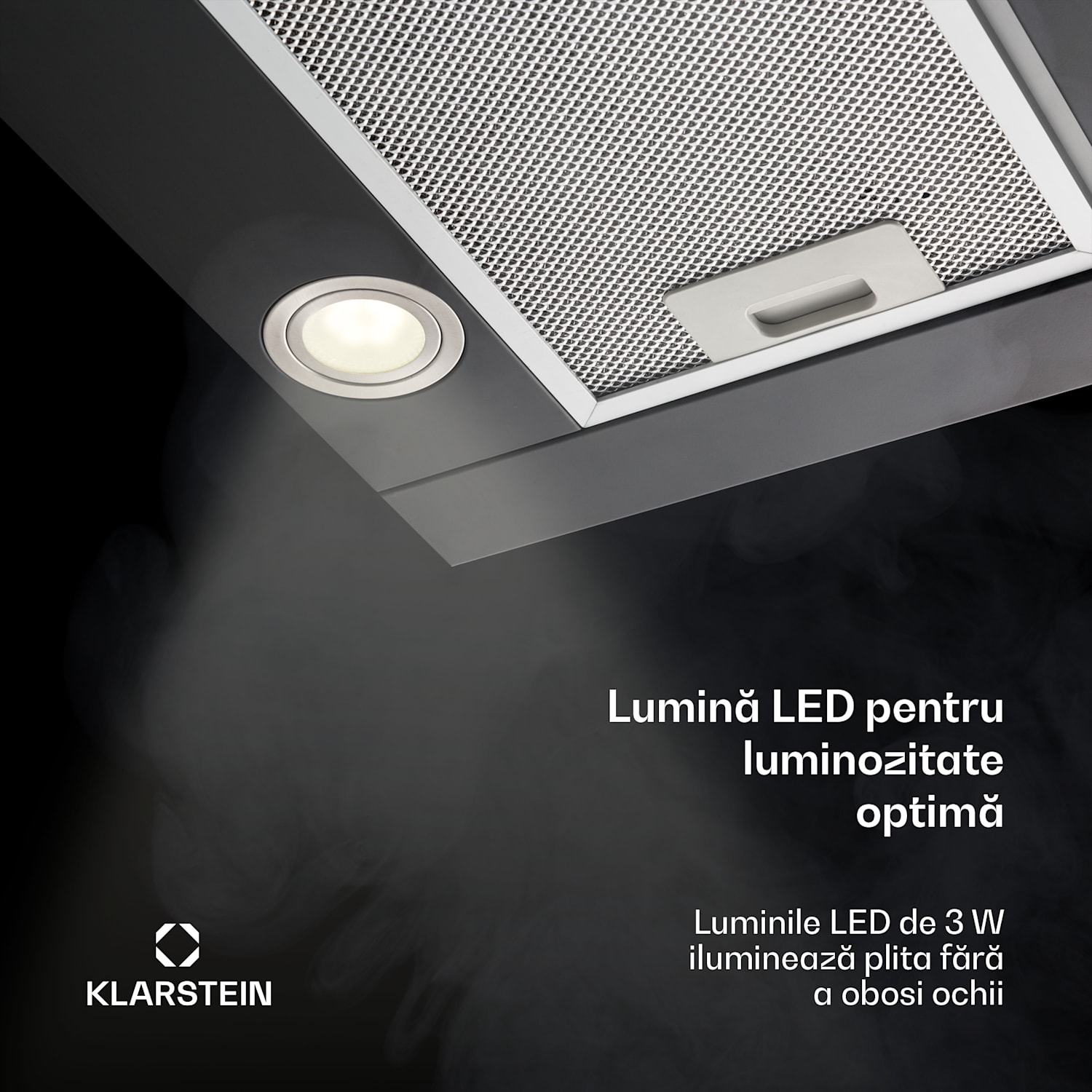 Vinea, hotă incorporabilă, construcție plată, 60 cm, negru Negru