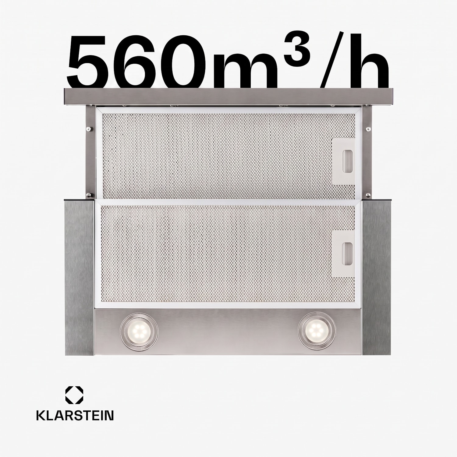 Vinea alapuolelle kiinnitettävä liesituuletin litteä 60 cm hopea Ruostumaton Teräs