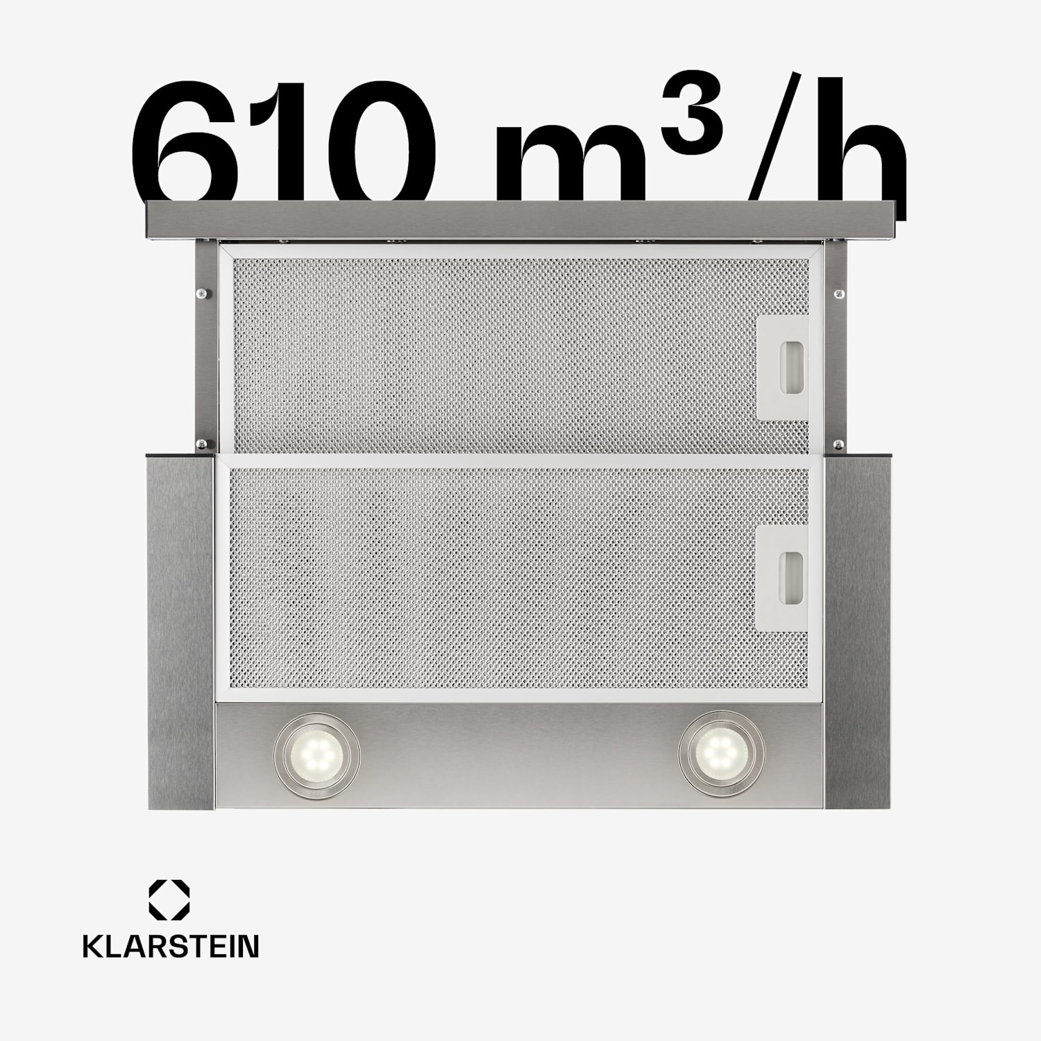 Vinea onderbouw afzuigkap vlakscherm afzuigkap 60 cm zilver Roestvrij Staal