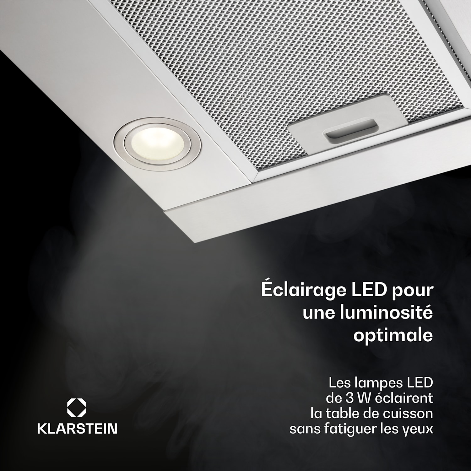 Vinea onderbouw afzuigkap vlakscherm afzuigkap 60 cm zilver Roestvrij Staal