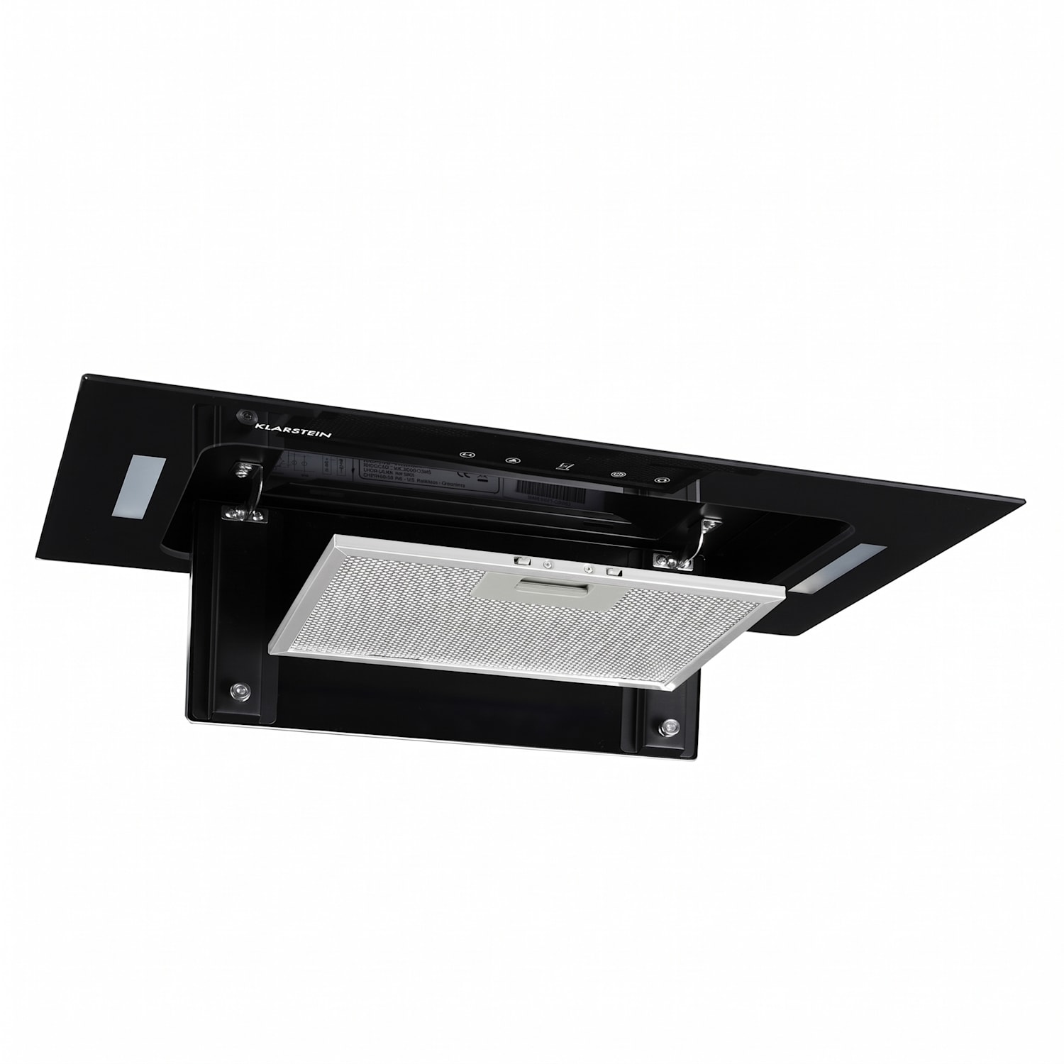 HEKTOR SL Hotte murale aspirante filtre aluminium minuterie - noire 52 cm | sans filtre à charbon actif | Noir