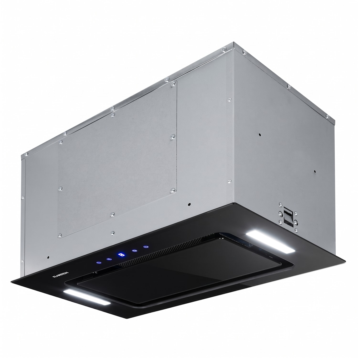 HEKTOR SL Extractor Cooker Hood Lighting Aluminium Filter Timer Black 52 cm | Accessory no active coal filter | Black