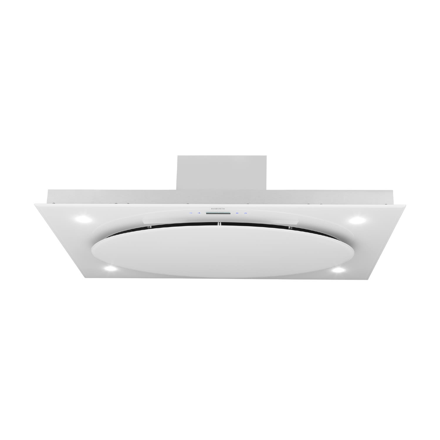 Secret Service Ceiling-mounted Hood Extractor Hood 220W Touch Glass LED white White