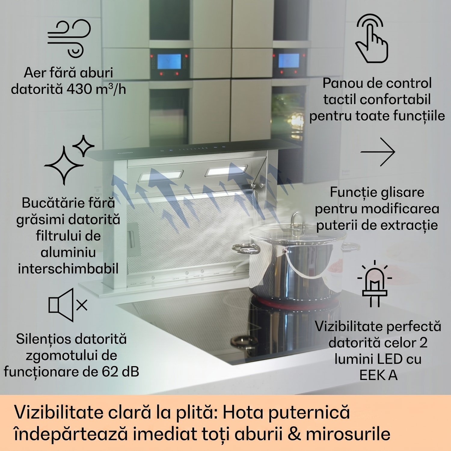 Royal Flush Downdraft, 485 m³/h, 60 cm 60