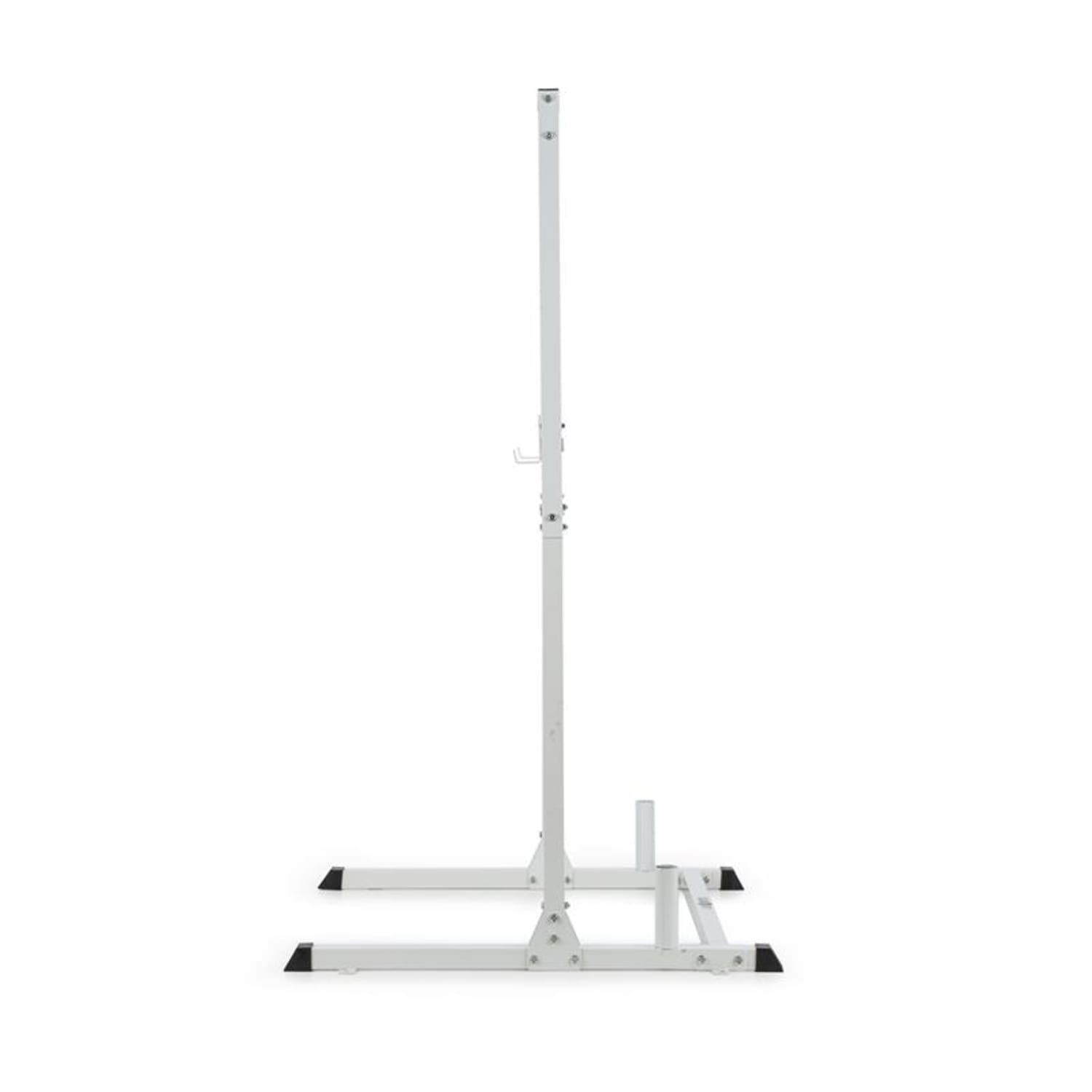 HR 1100 stacja fitness, Half Rack 2 J-haki, drążek do podciągnięć, biały