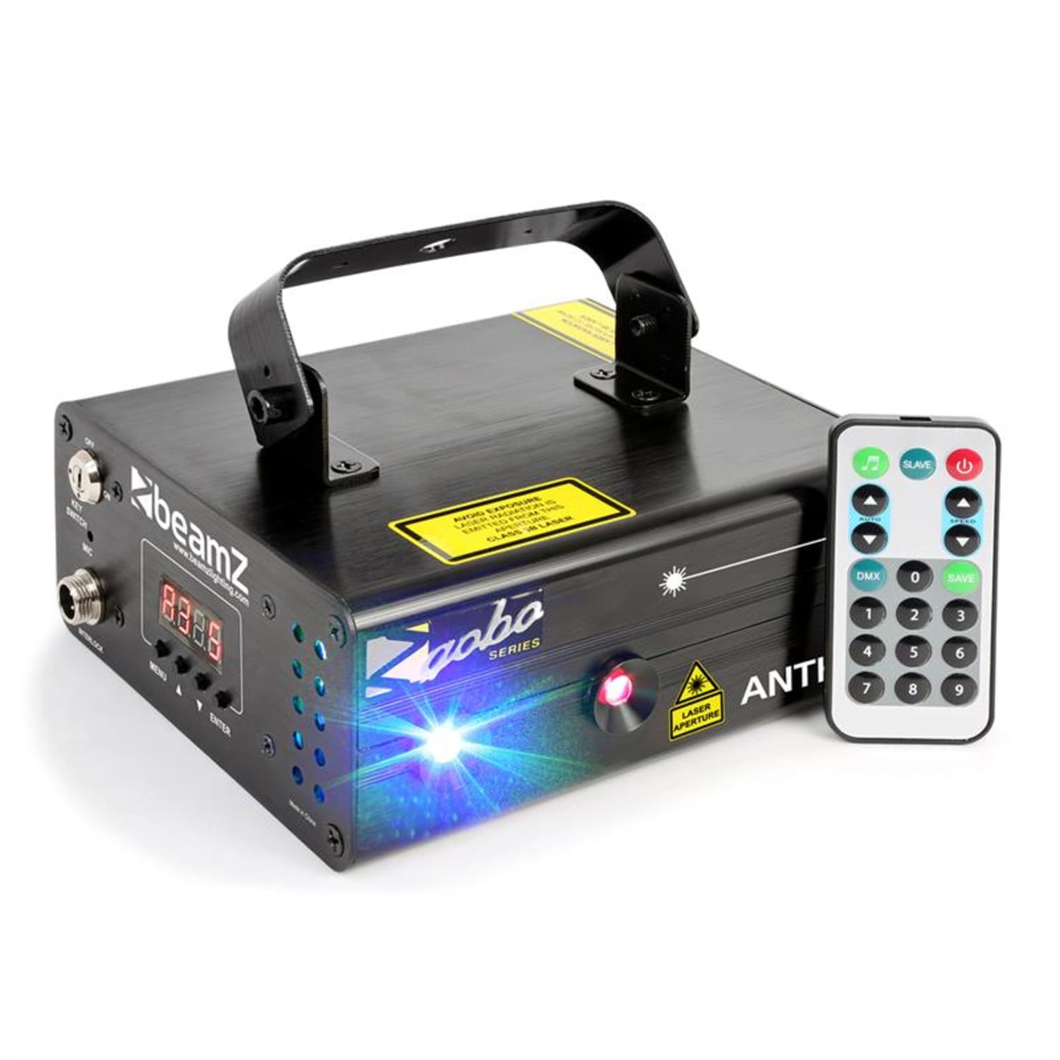 Anthe II, laser dublu de laser de 9 W RGB 12-Gobos 7 DMX Master / Slave 