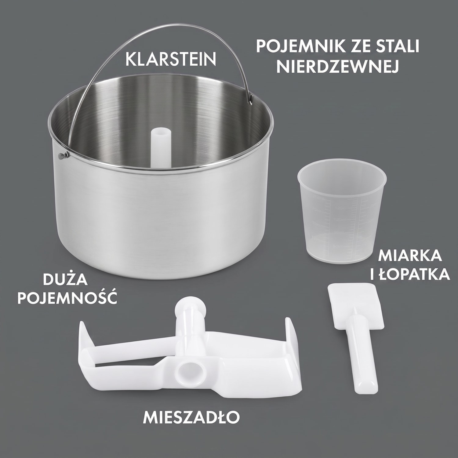 Vanilly Sky Family Maszyna do wyrobu lodów 2,5l srebrna 2,5 L | Srebrny