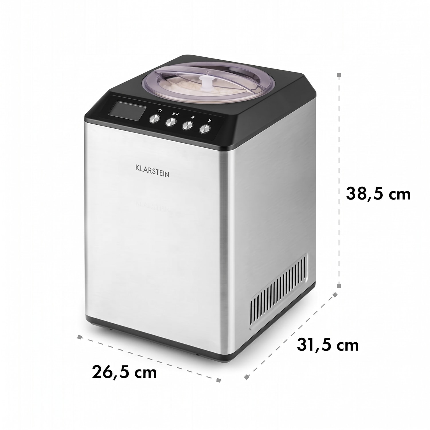 Vanilly Sky Family Maszyna do wyrobu lodów 2,5l srebrna 2,5 L | Srebrny