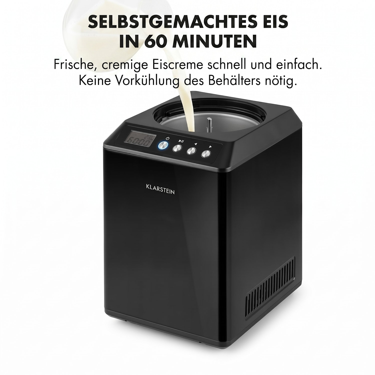 Vanilly Sky Family Eiscremebereiter Frozen Yoghurt 250W 2,5l schwarz 2,5 L | Schwarz