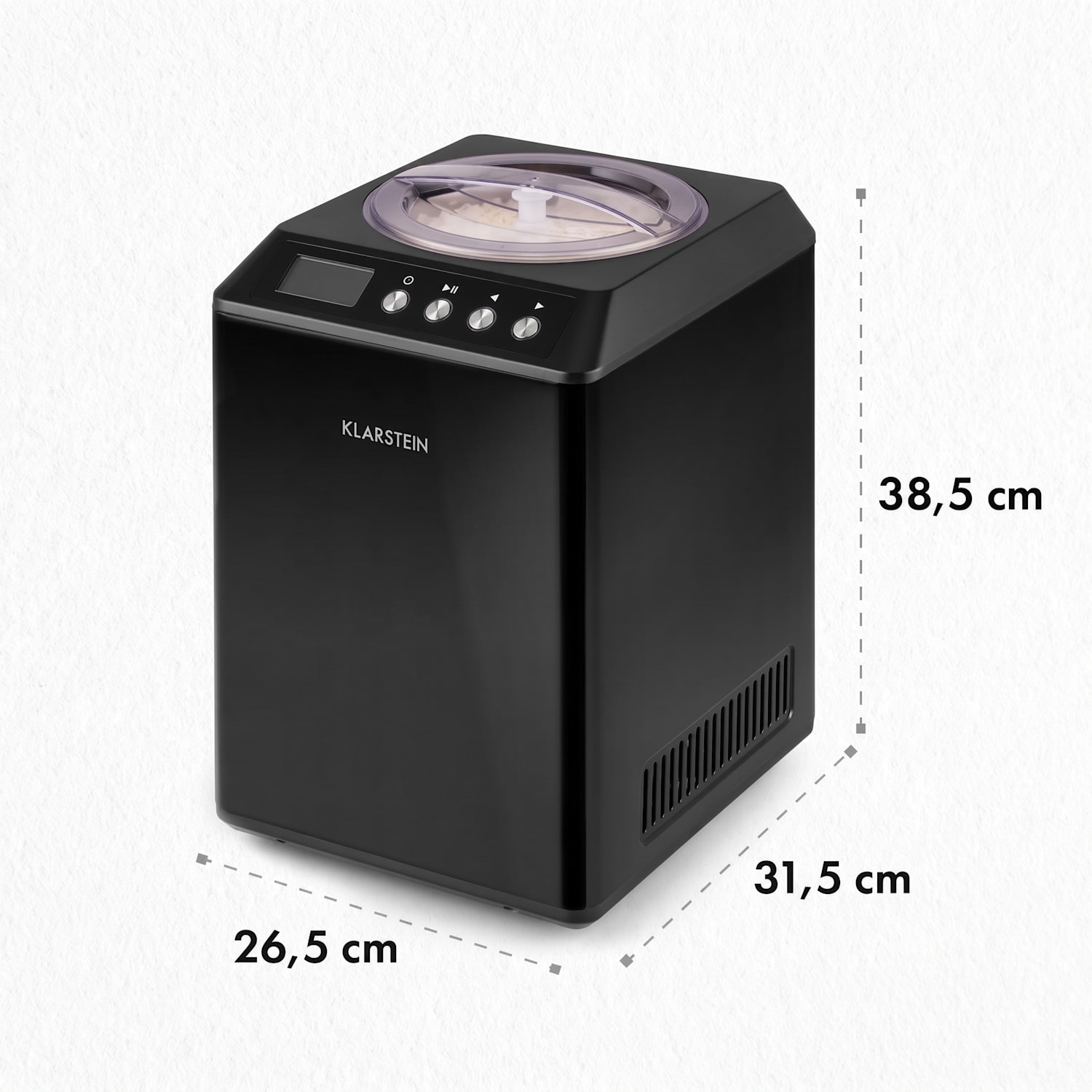 Vanilly Sky Family Eiscremebereiter Frozen Yoghurt 250W 2,5l schwarz 2,5 L | Schwarz