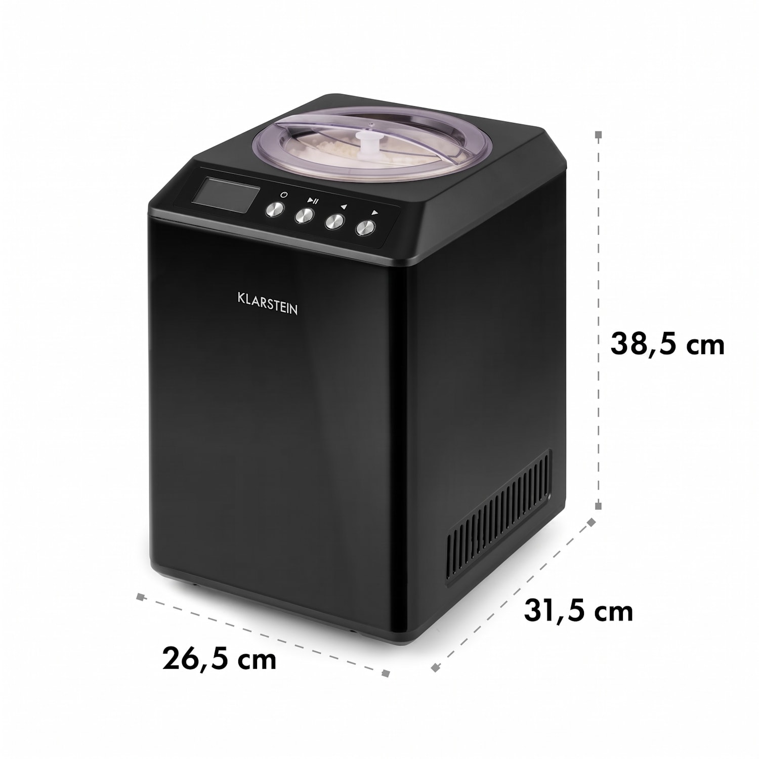 Vanilly&nbsp; Sky Family, aparat za pripravo sladoleda in zamrznjenega jogurta, sladoledar, 250 W, 2,5 l, črn 2,5 L | Črna