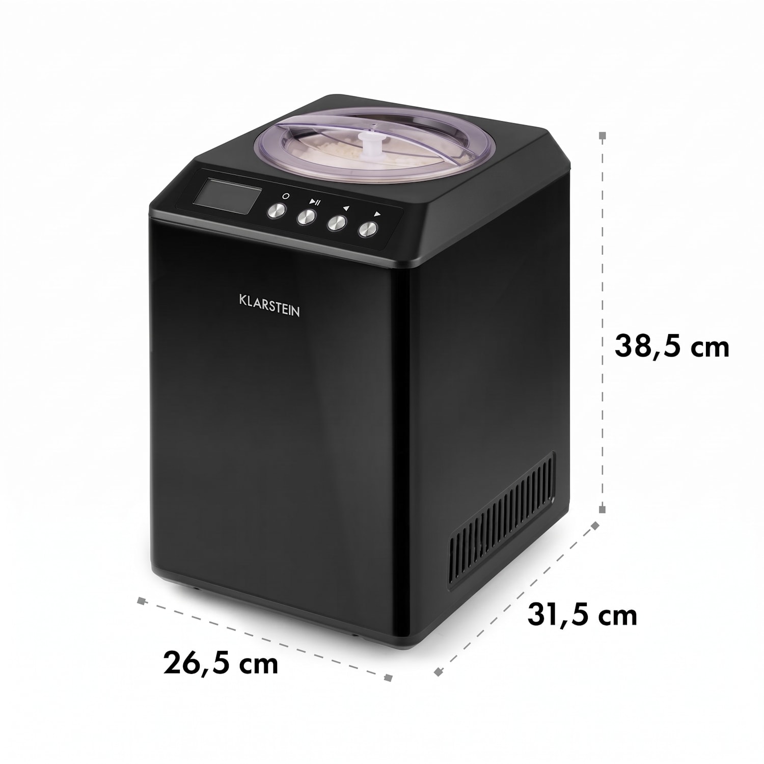 Vanilly Sky Family Ice Cream Maker Frozen Yoghurt 250W 2.5l , Black 2.5 L | Black