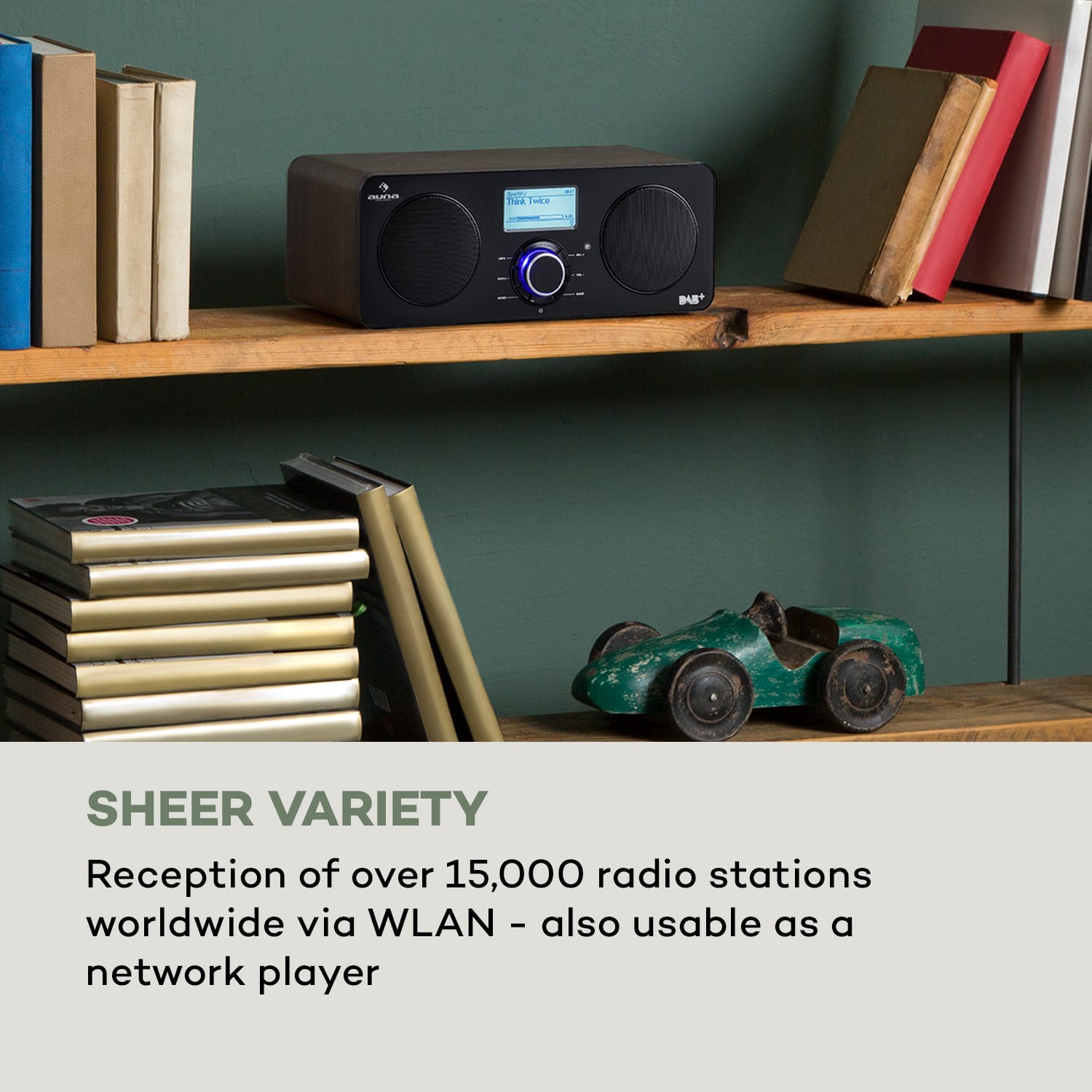 Worldwide Stereo internetradio Spotify Connect app control walnoot 