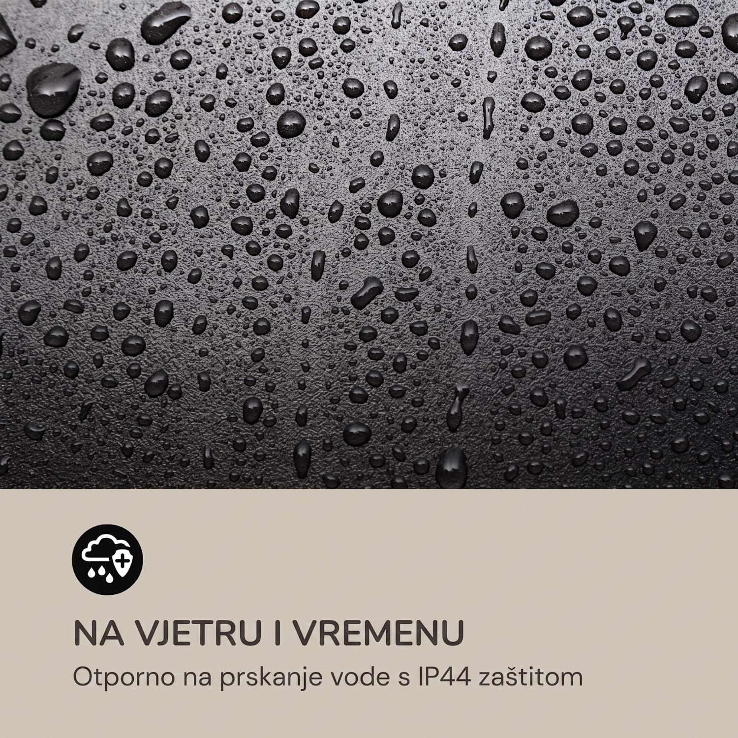 Primal Heat 65, bistro stol, karbonski IR grijač, 1200W LED, 65 cm, staklo 65 cm