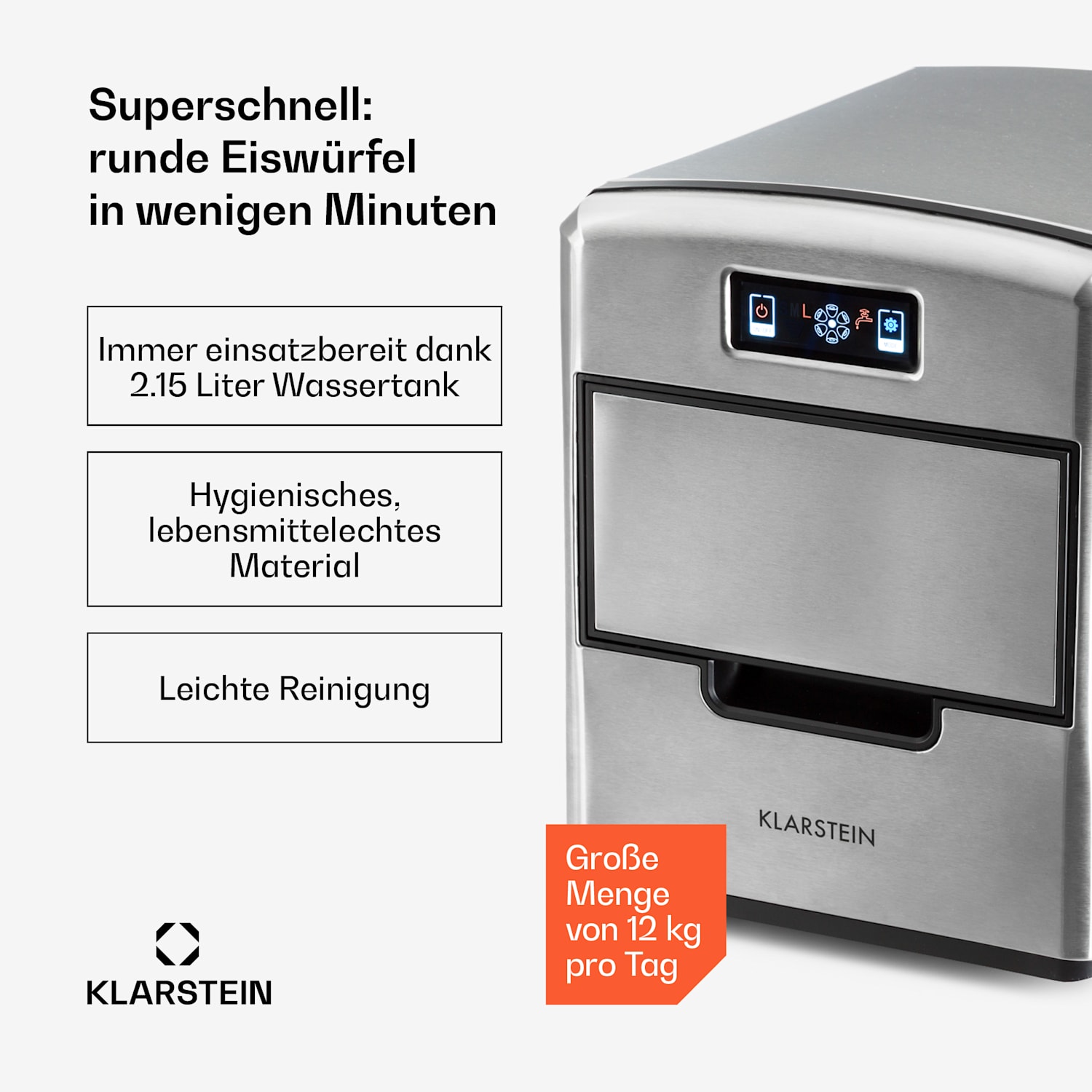 Metropolitan Eiswürfelmaschine 12kg/24h digitales Display 