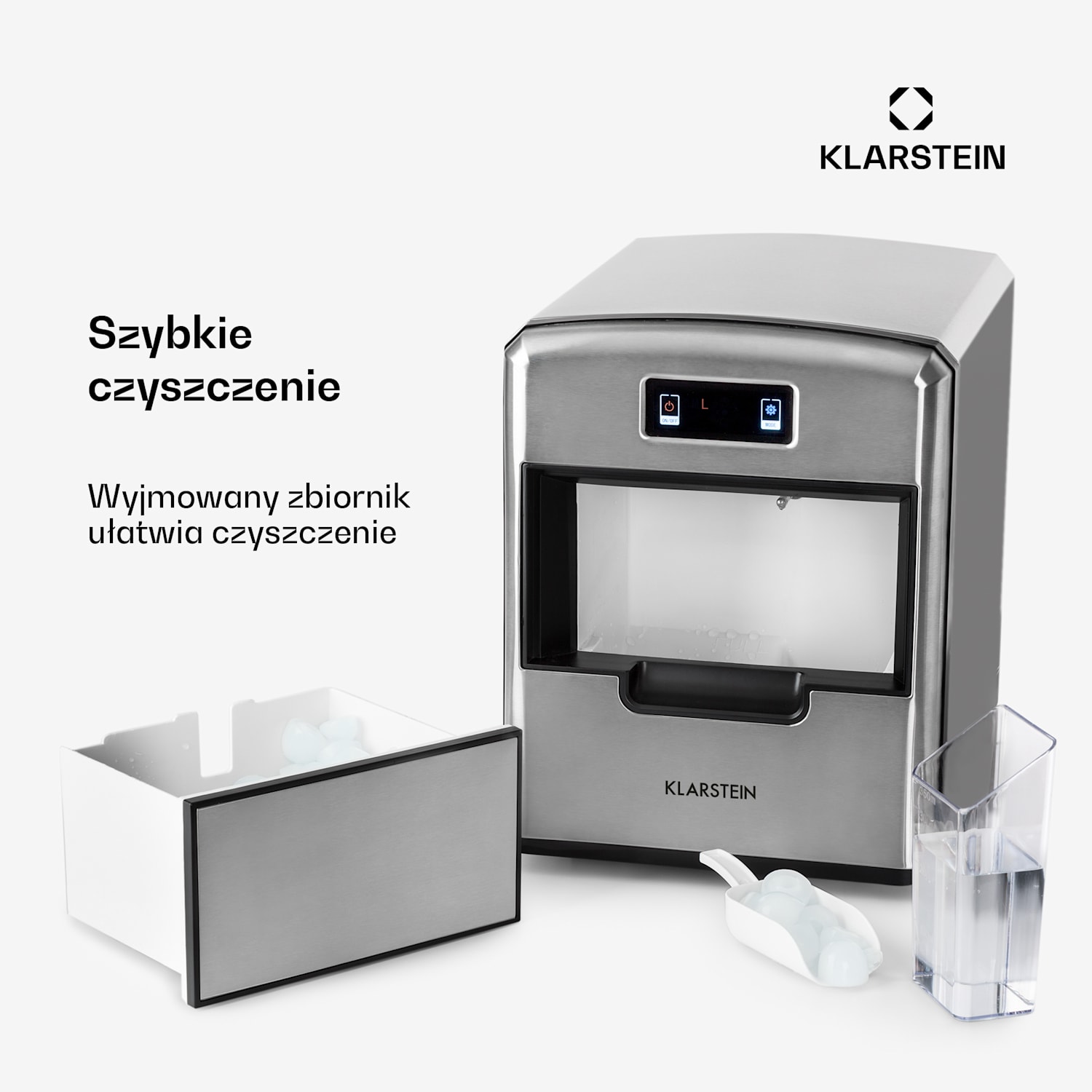 Metropolitan Kostkarka do lodu 12 kg/24 h wyświetlacz cyfrowy 