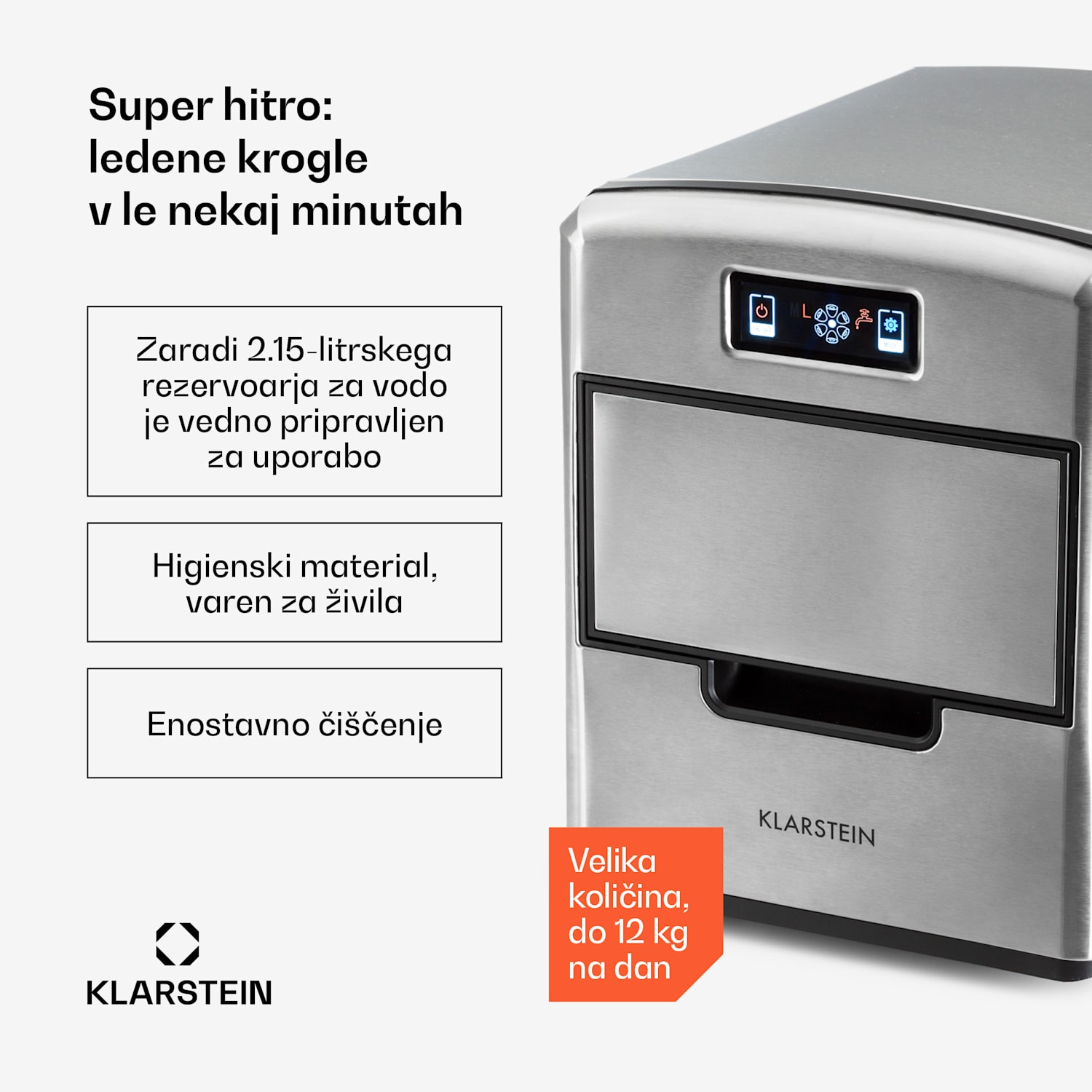 Metropolitan , ledomat, 12kg/24 ur, digitalni zaslon 