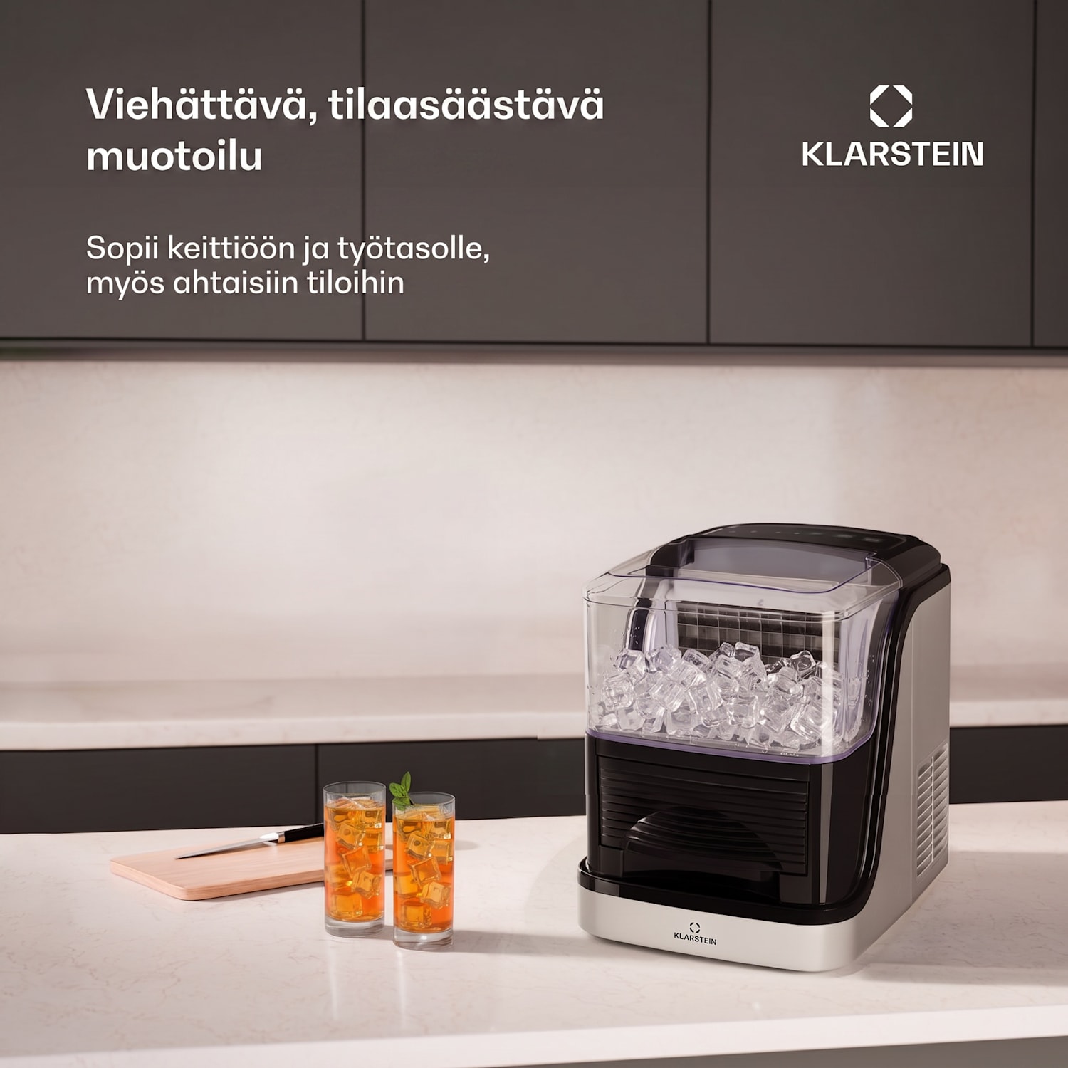 Kristall-jääpalakone, kristallijää 2 kokoa, 2,5 l vesitankki 