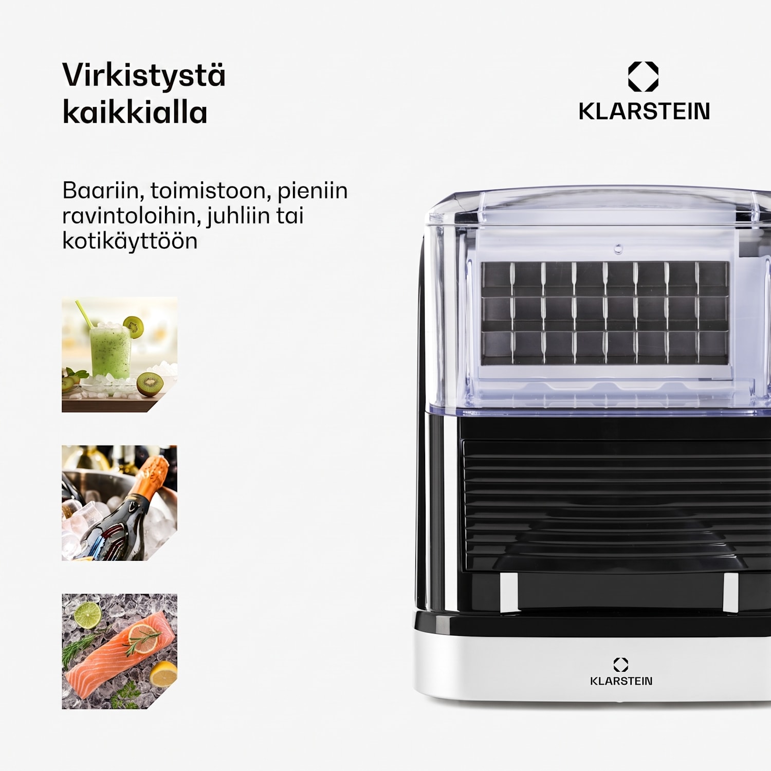 Kristall-jääpalakone, kristallijää 2 kokoa, 2,5 l vesitankki 